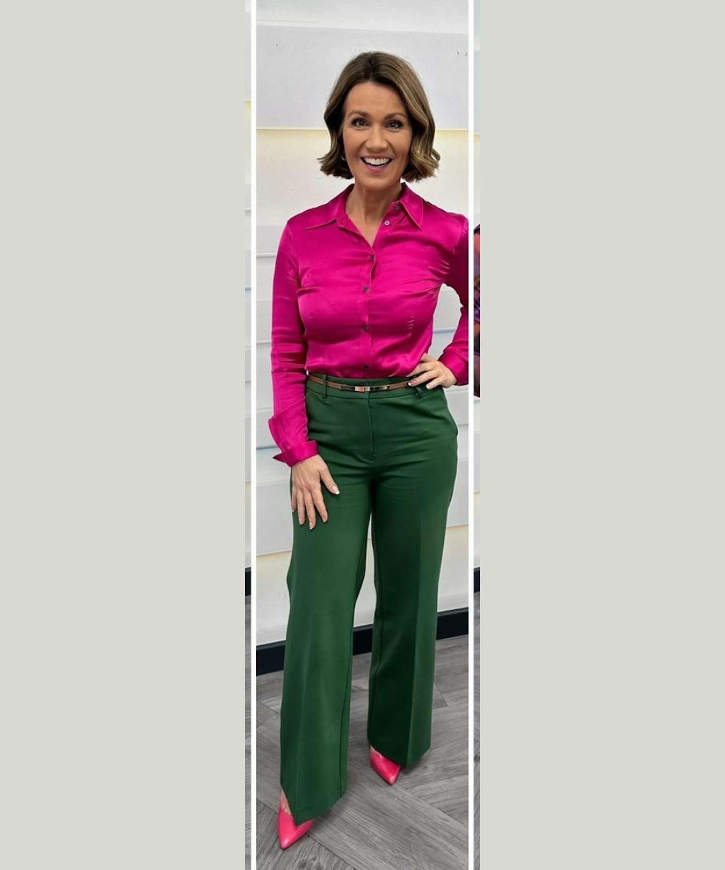 susanna-reid-GMB-pink-shirt-green-trousers-1