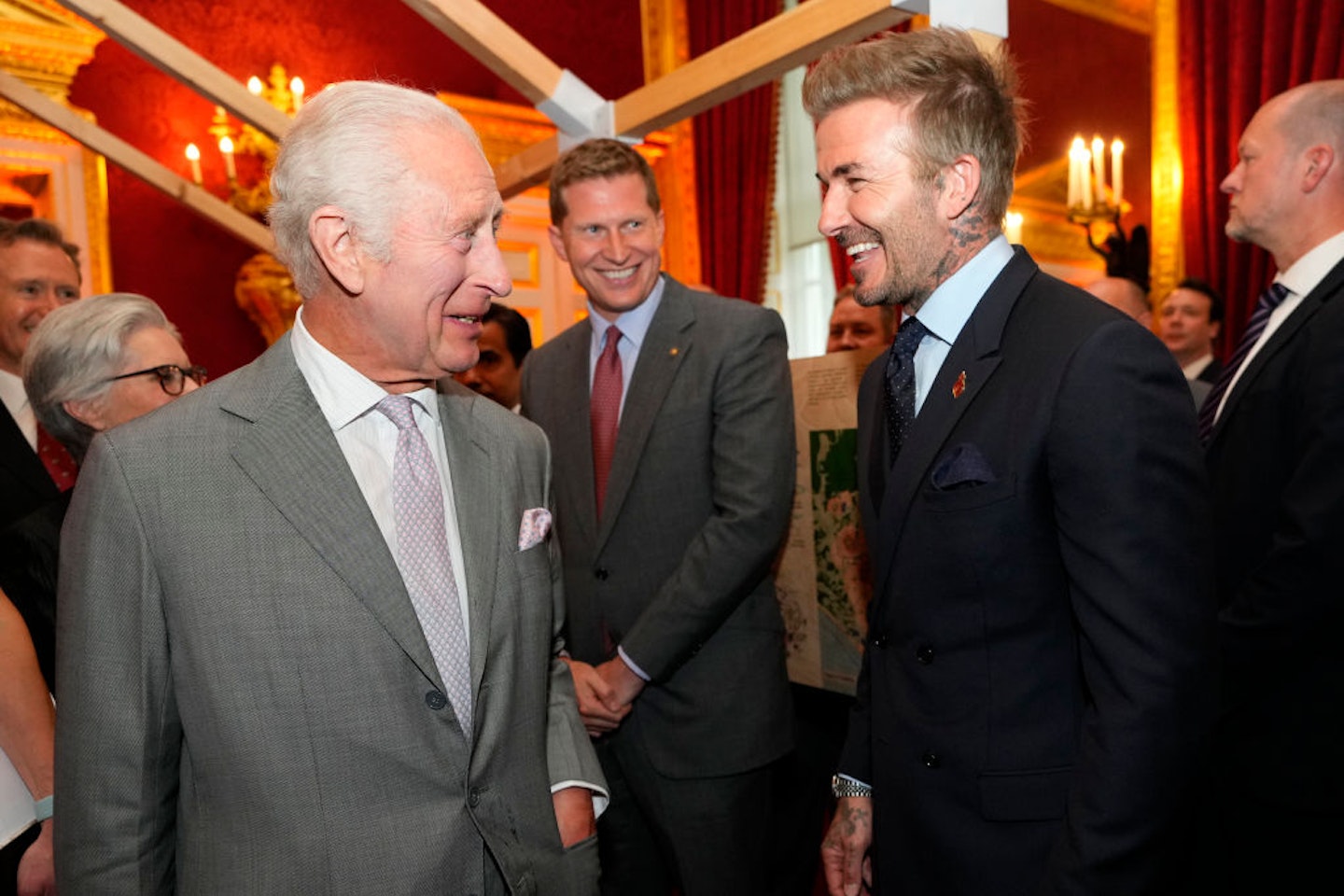 King Charles with David Beckham