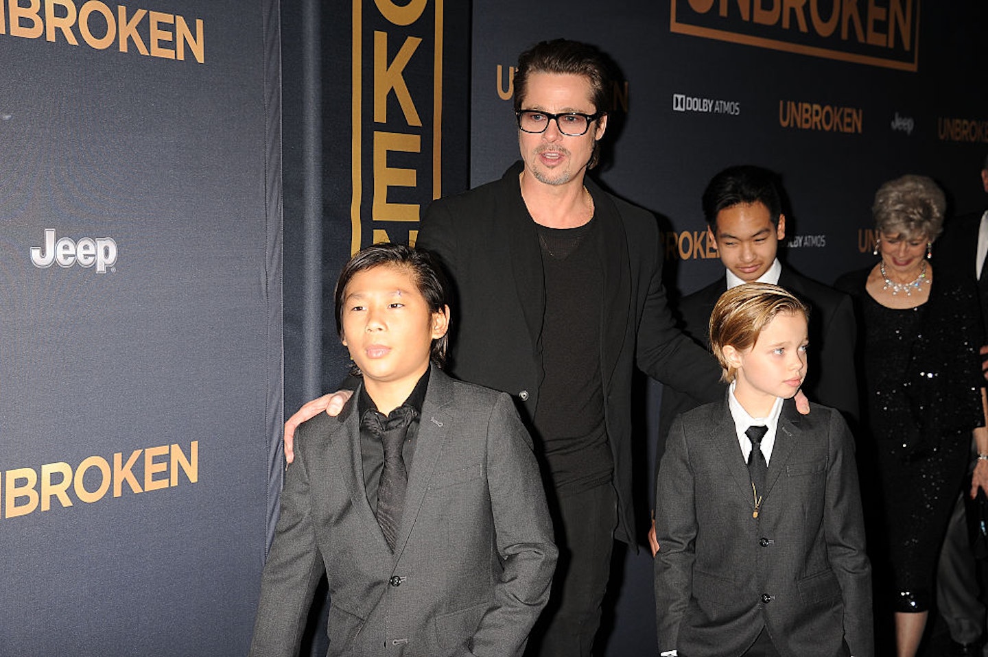 Brad Pitt with his children