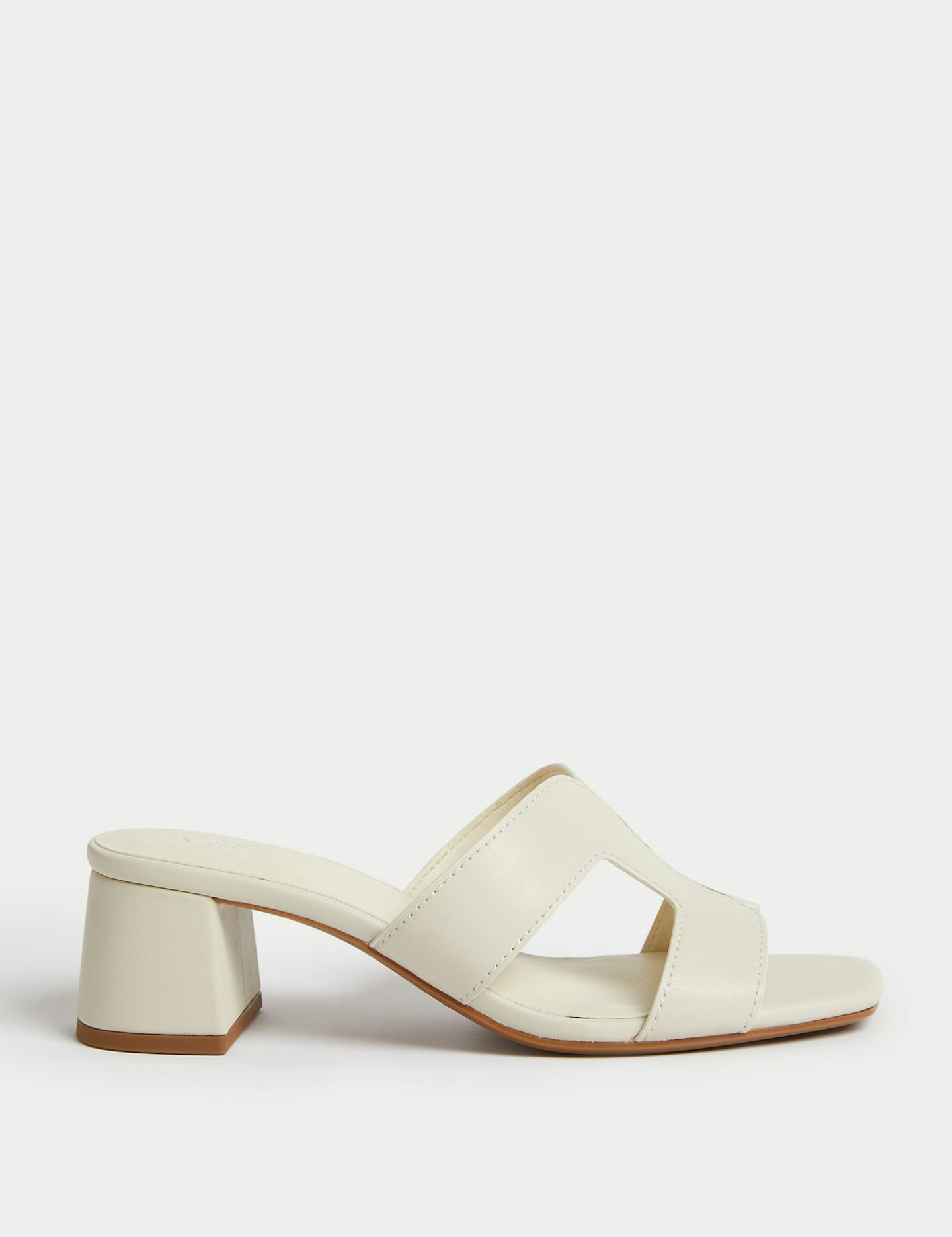 M&S Wide Fit Block Heel Mules