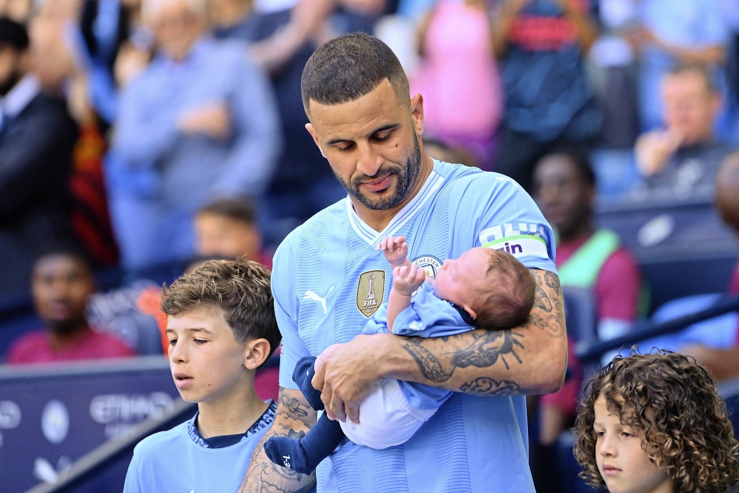 kyle walker and his kids