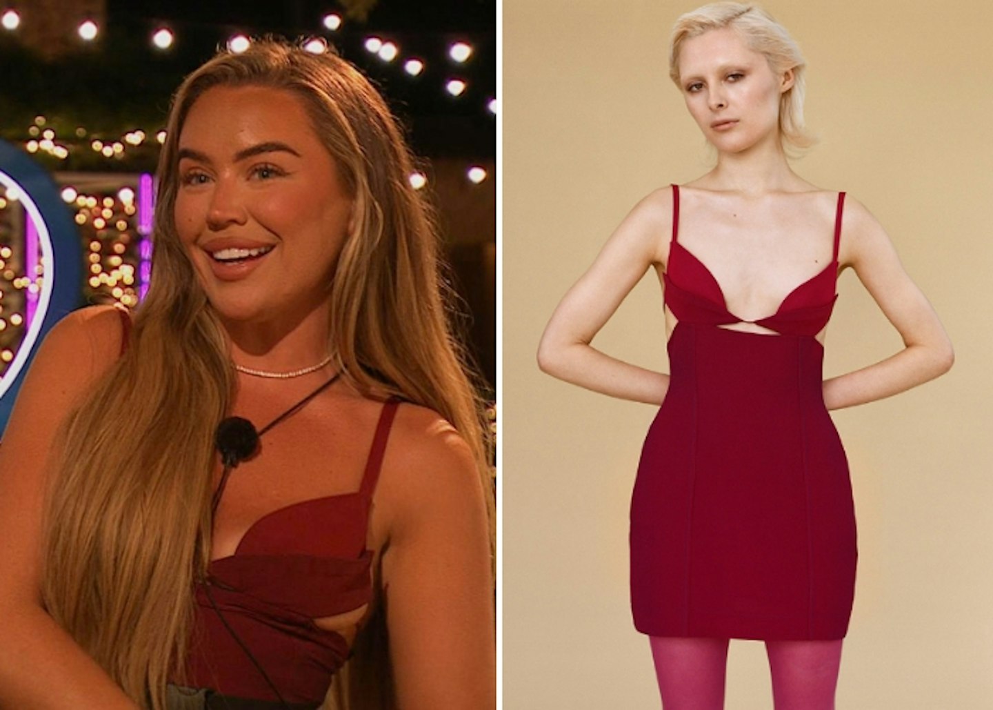 Samantha Kenny's Red Cut Out Dress