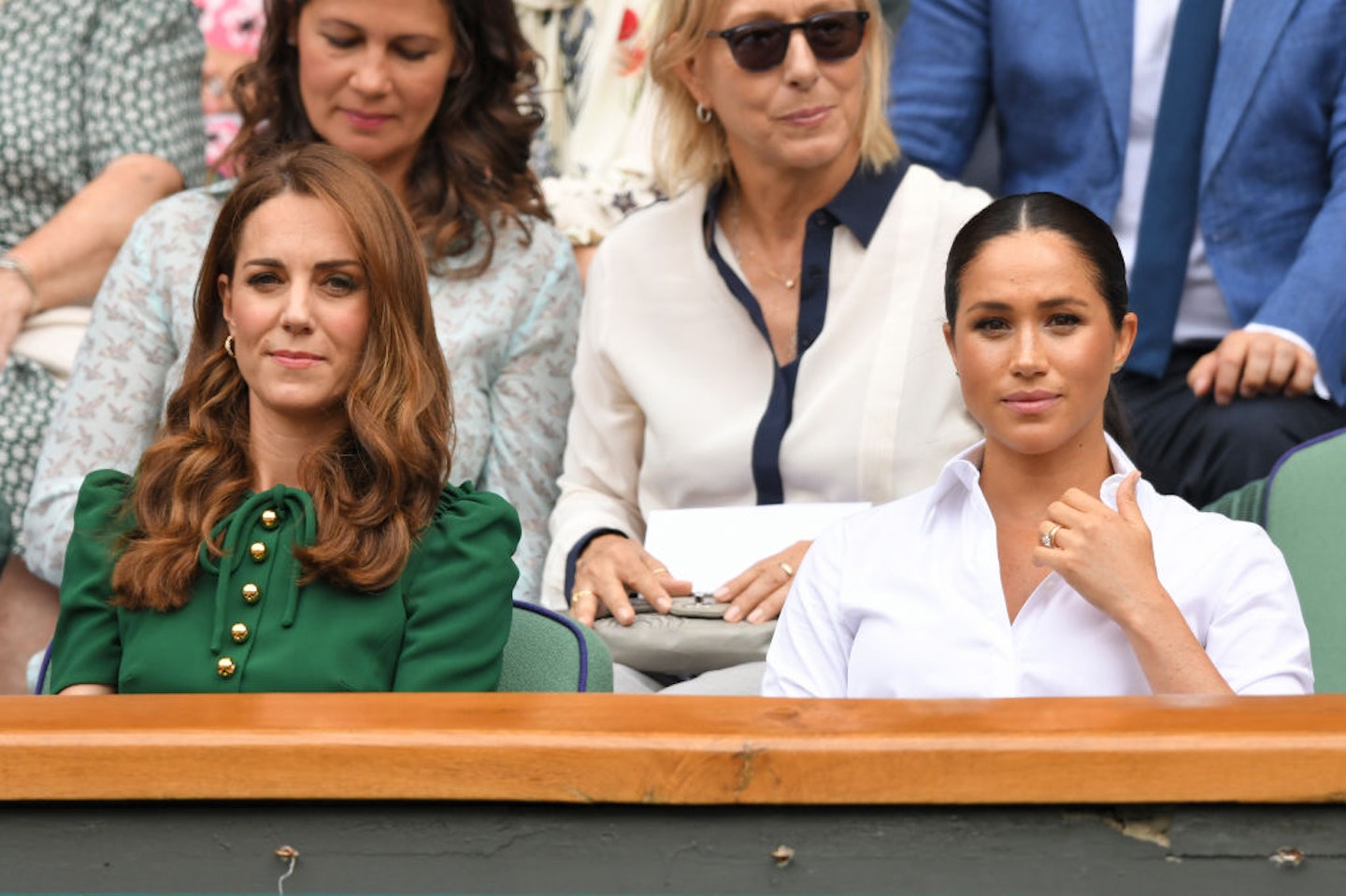 Kate and Meghan at Wimbledon in 2019