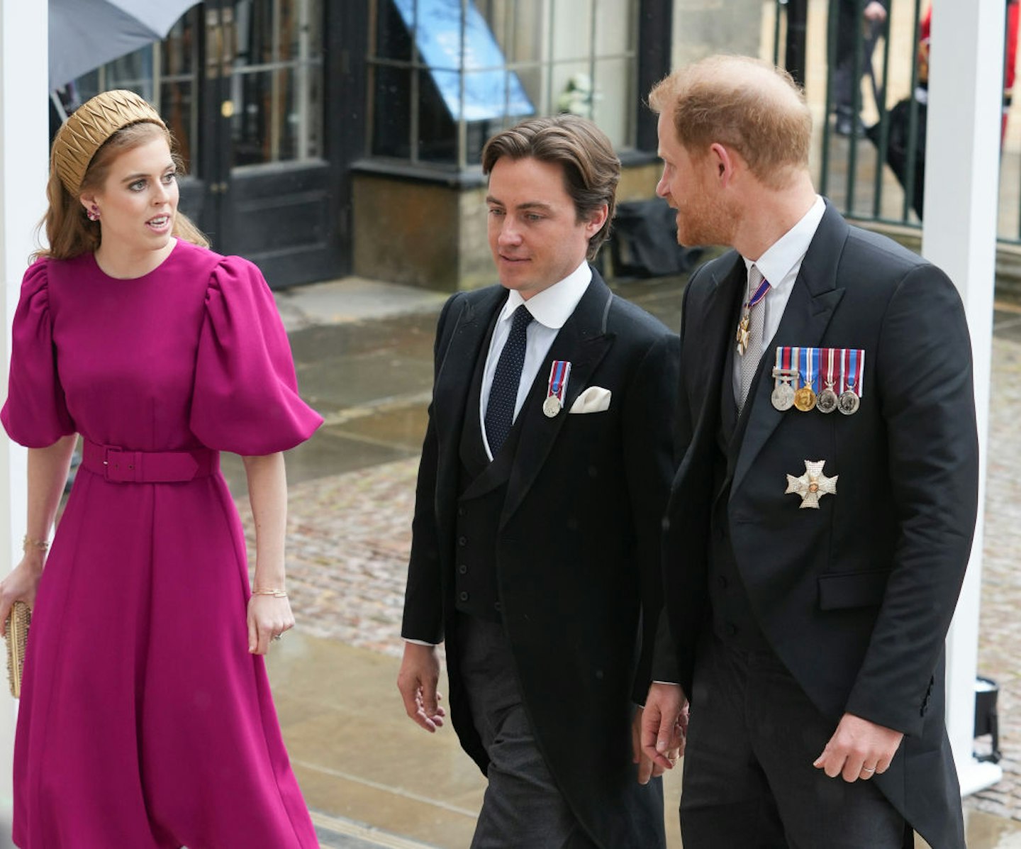 Prince Harry with Princess Beatrice and Edoardo Mapelli Mozzi