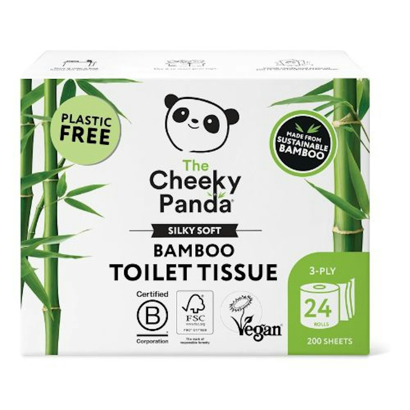 The Cheeky Panda Bamboo Toilet Rolls Bulk Buy – 24 Rolls