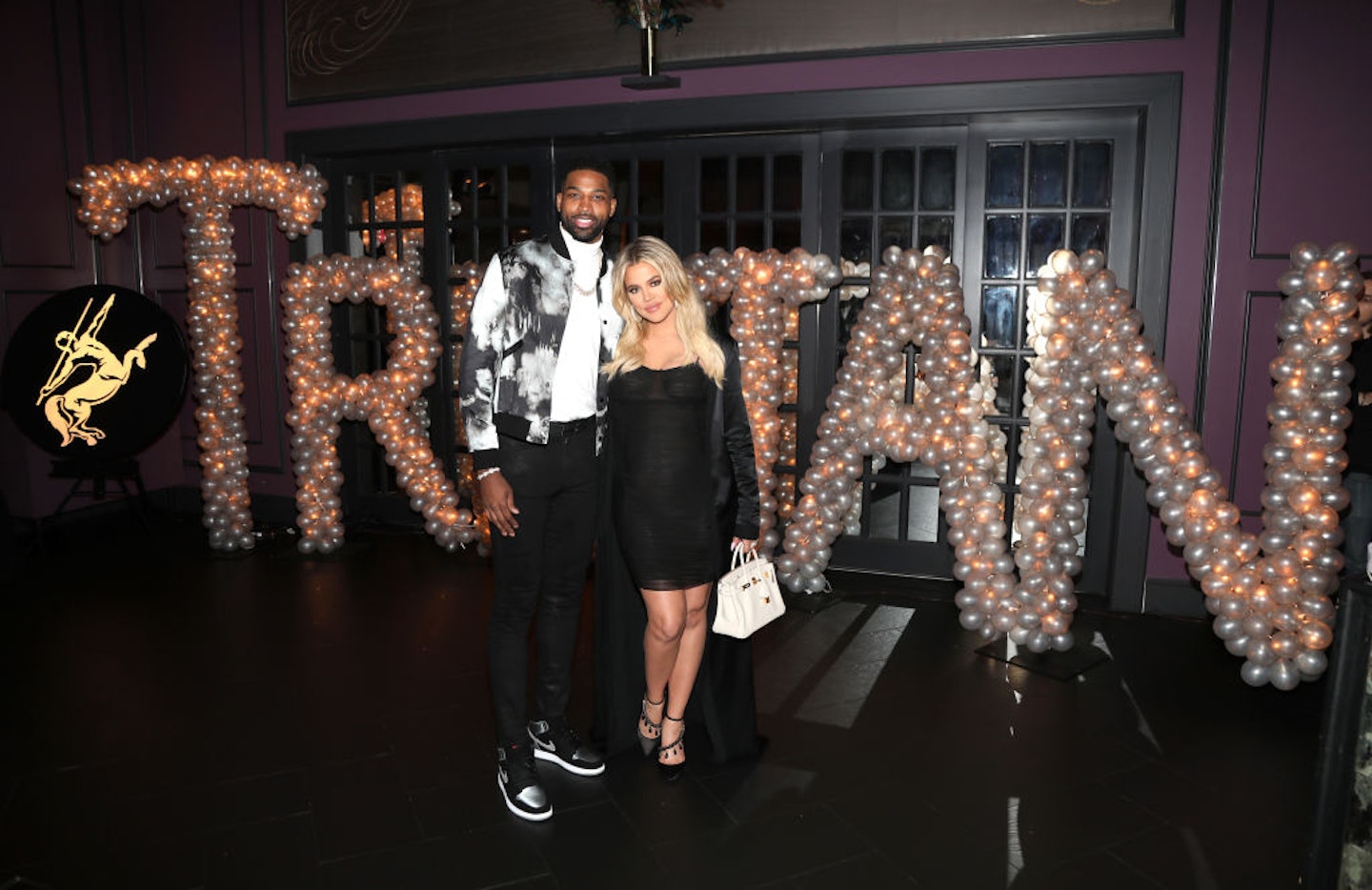 Tristan Thompson and Khloe Kardashian at at Tristan's birthday party in 2018