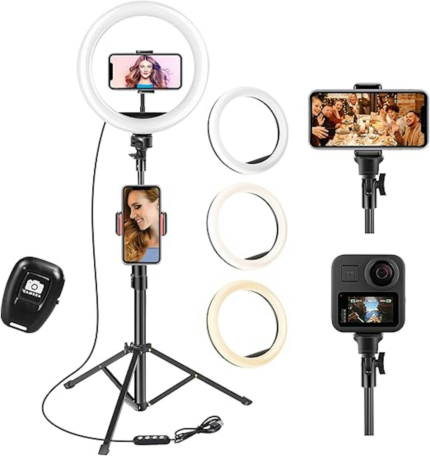 UPhitnis 10" Ring Light with Tripod Stand & Phone Holder