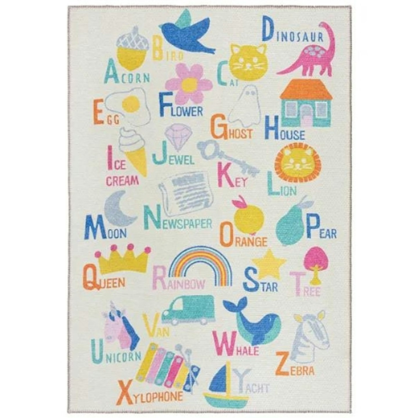 Dunelm ABC Kids Washable Rug