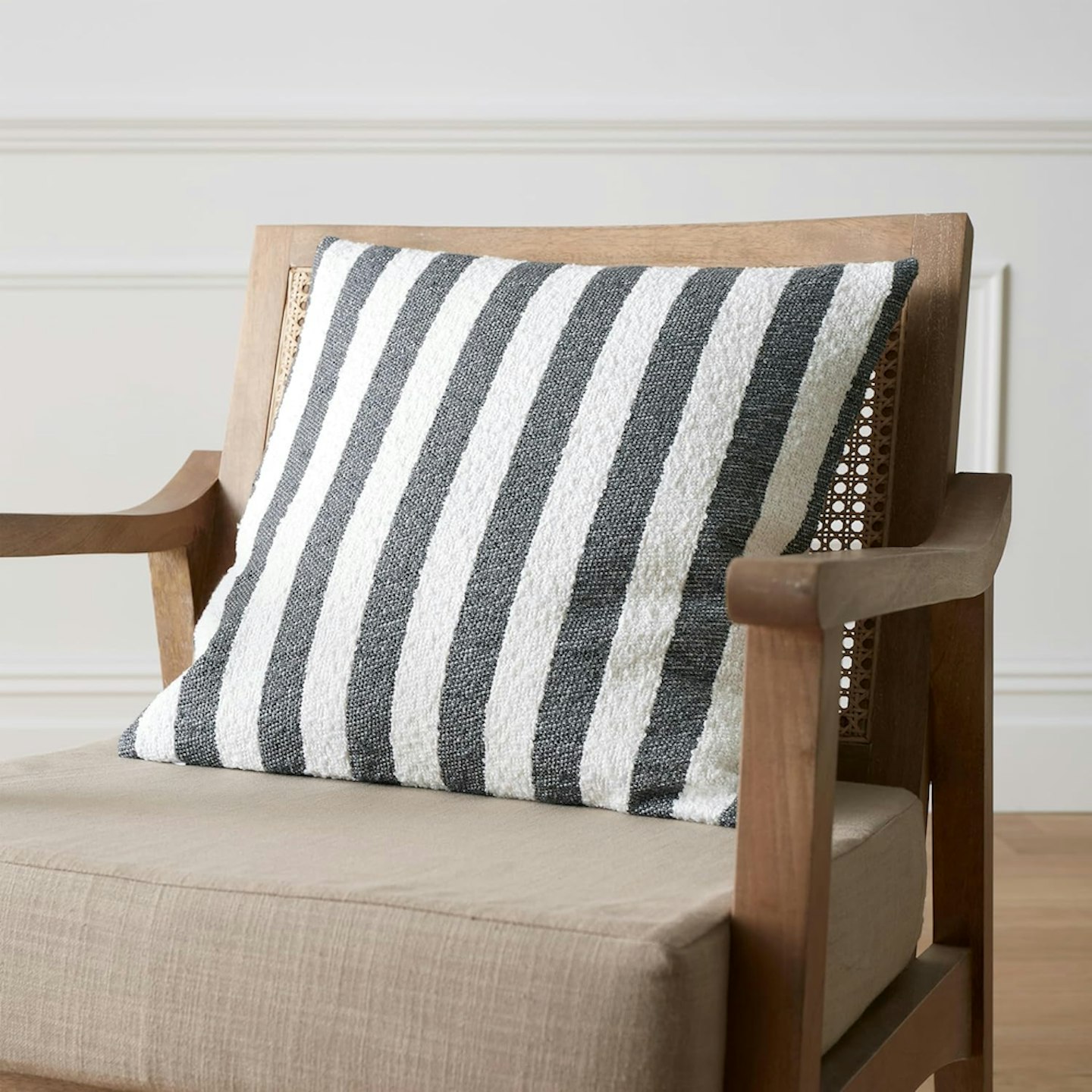 Catherine Lansfield Outdoor Boucle Striped Cushion