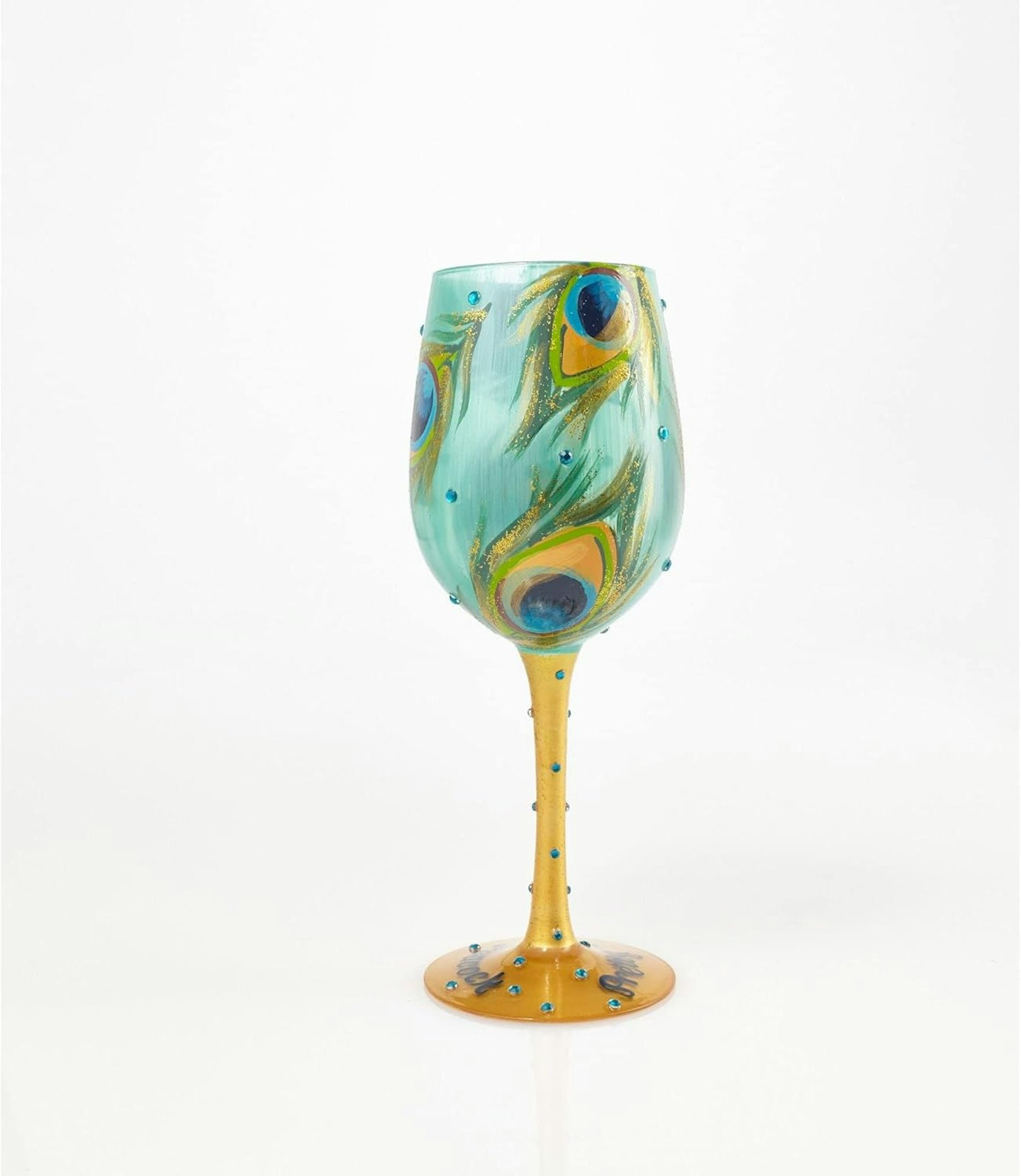 Enesco Lolita Pretty As A Peacock Wine Glass