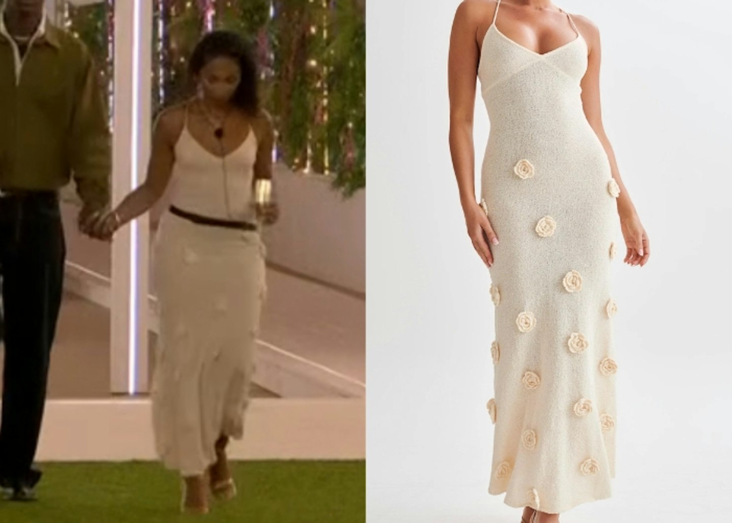 Jessica Spencer's Flower Knit Maxi Dress