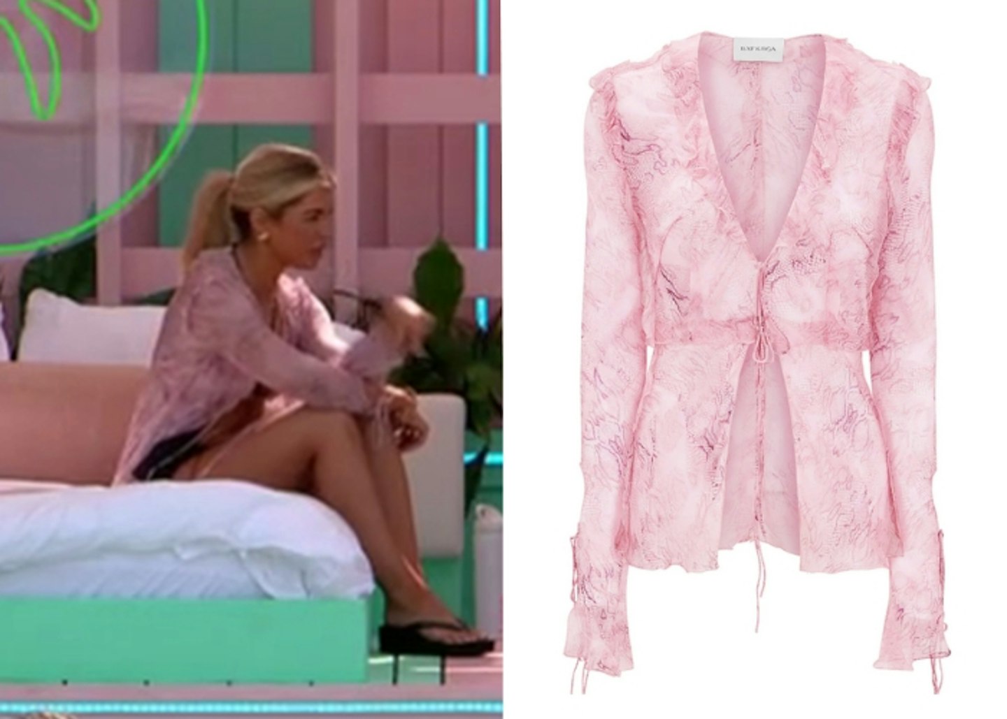 Lucy Graybill's Pink Ruffle Blouse