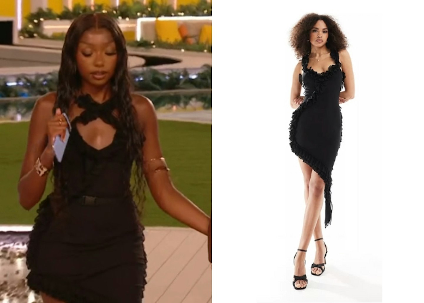 Mimii Ngulube's Black Ruffle Dress