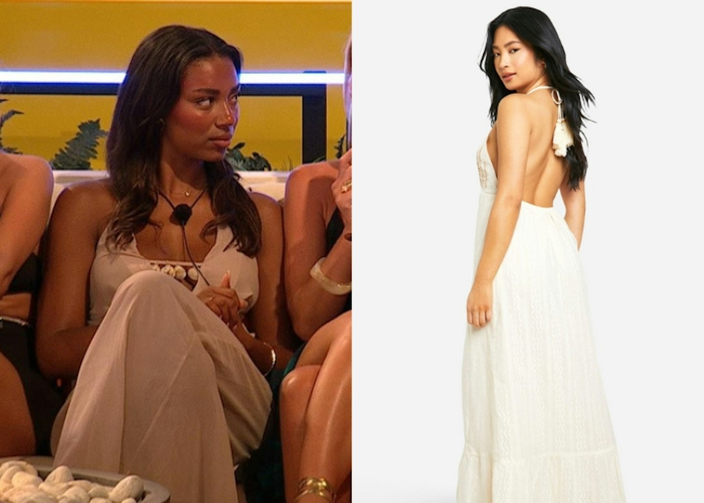 Uma Jammeh's Tassel Stone Maxi Dress