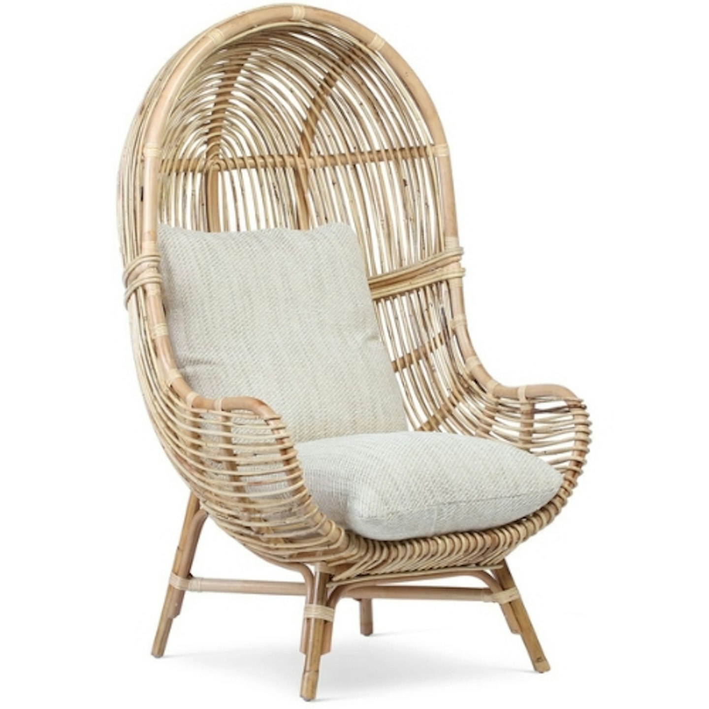 Wilko Desser Rattan Loft Egg Chair With Jasper Cushion