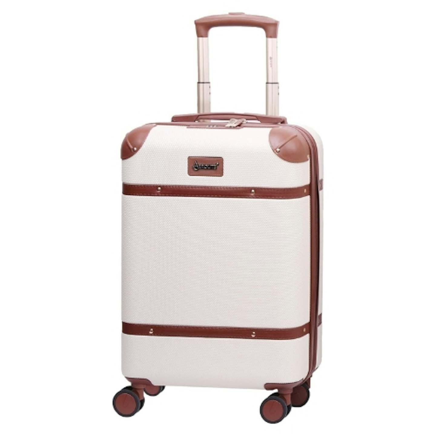 Aerolite Vintage Style Hard Shell Carry On Cabin Suitcase