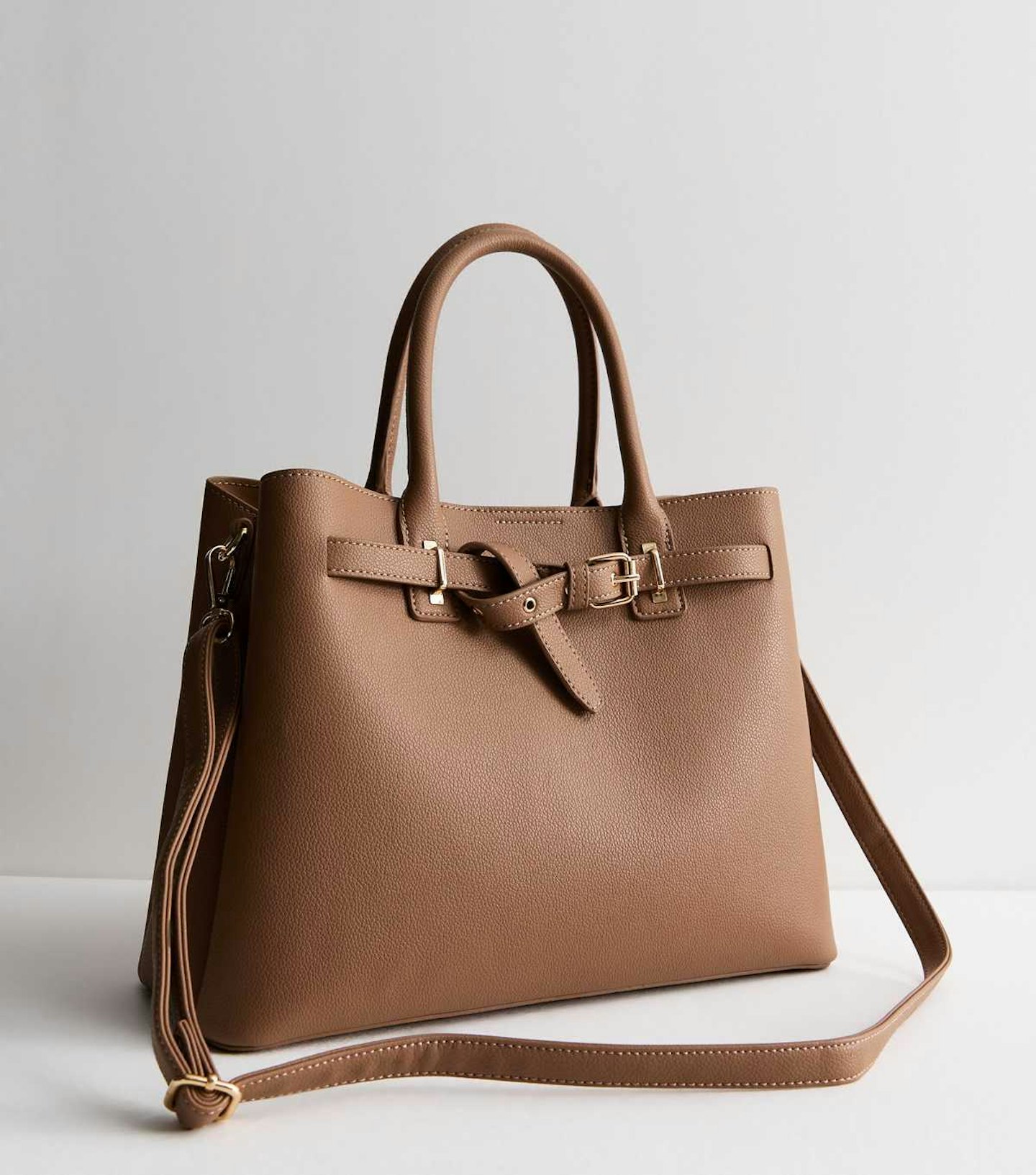 New Look, Leather Look Buckle Tote