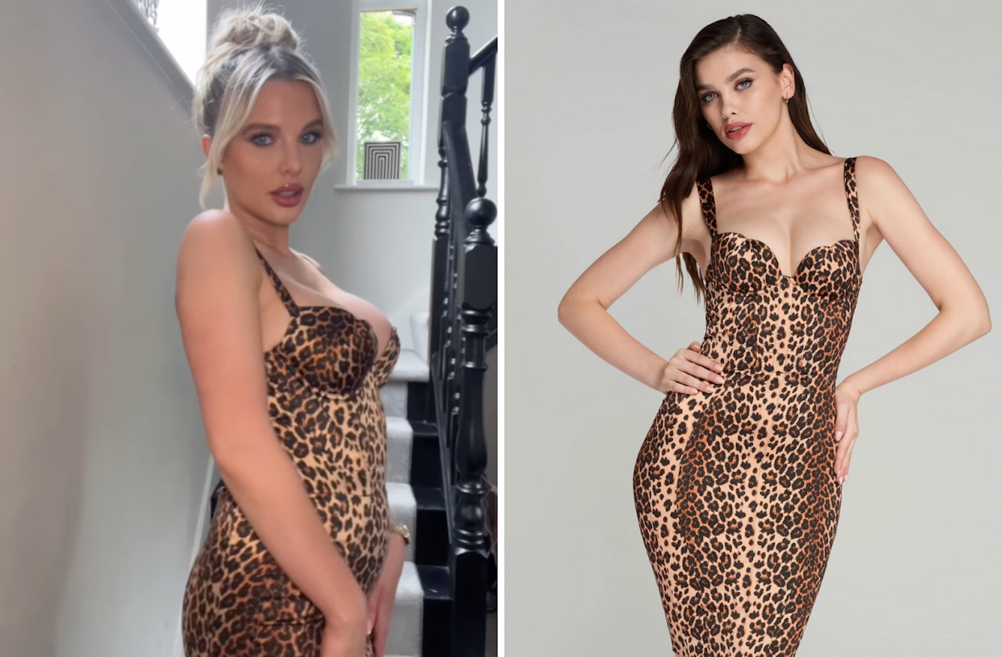 Helen's leopard print midi dress