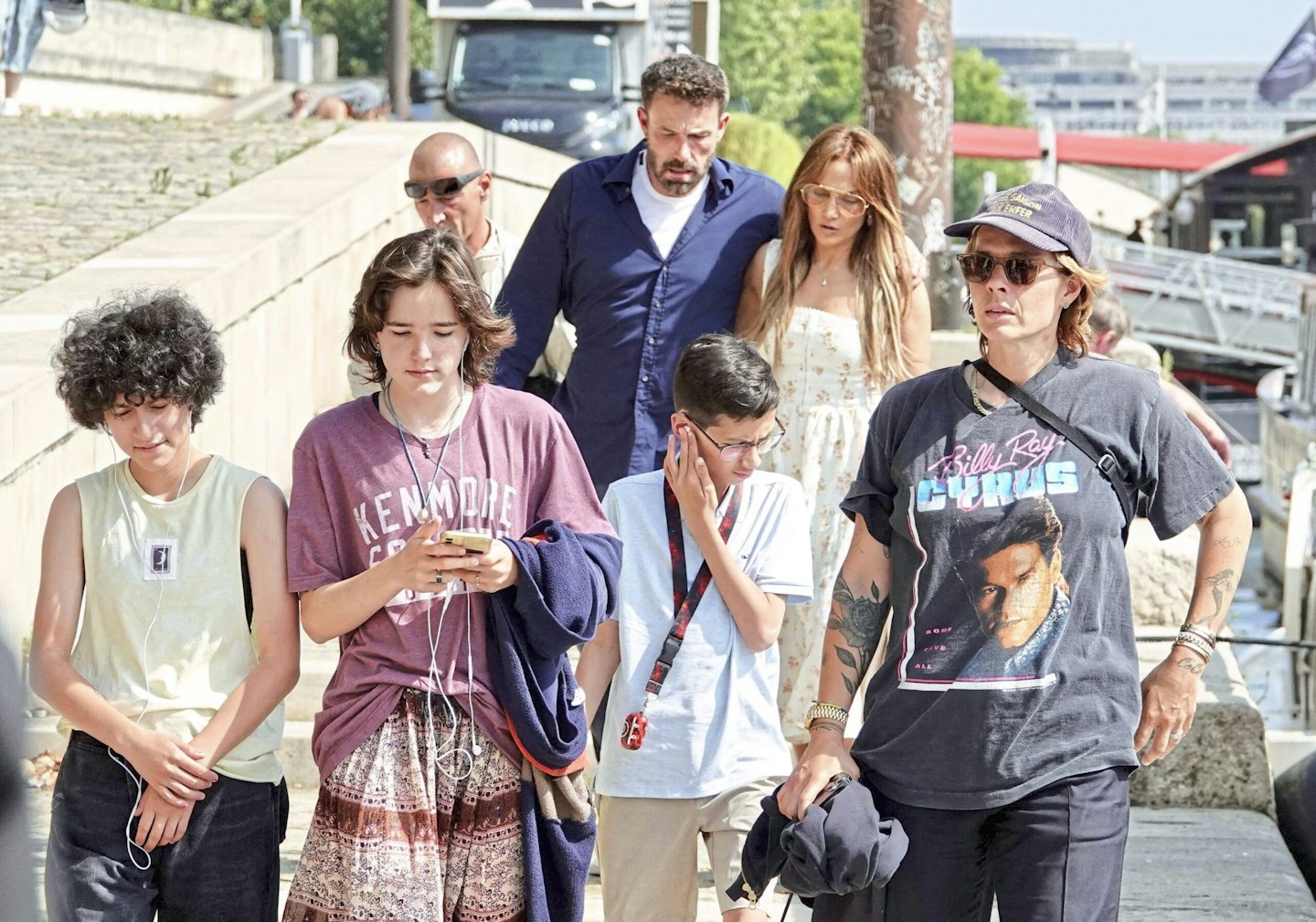 Jennifer Lopez and Ben Affleck with their kids