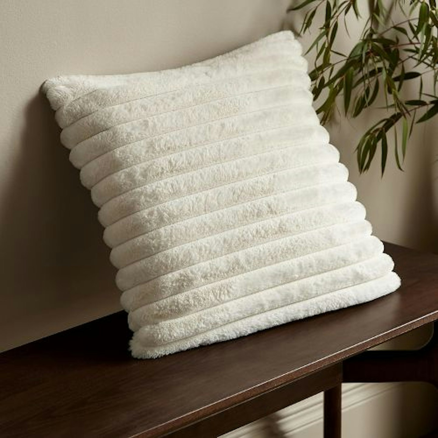 Catherine Lansfield Cosy Ribbed Faux Fur 45x45cm Cushion