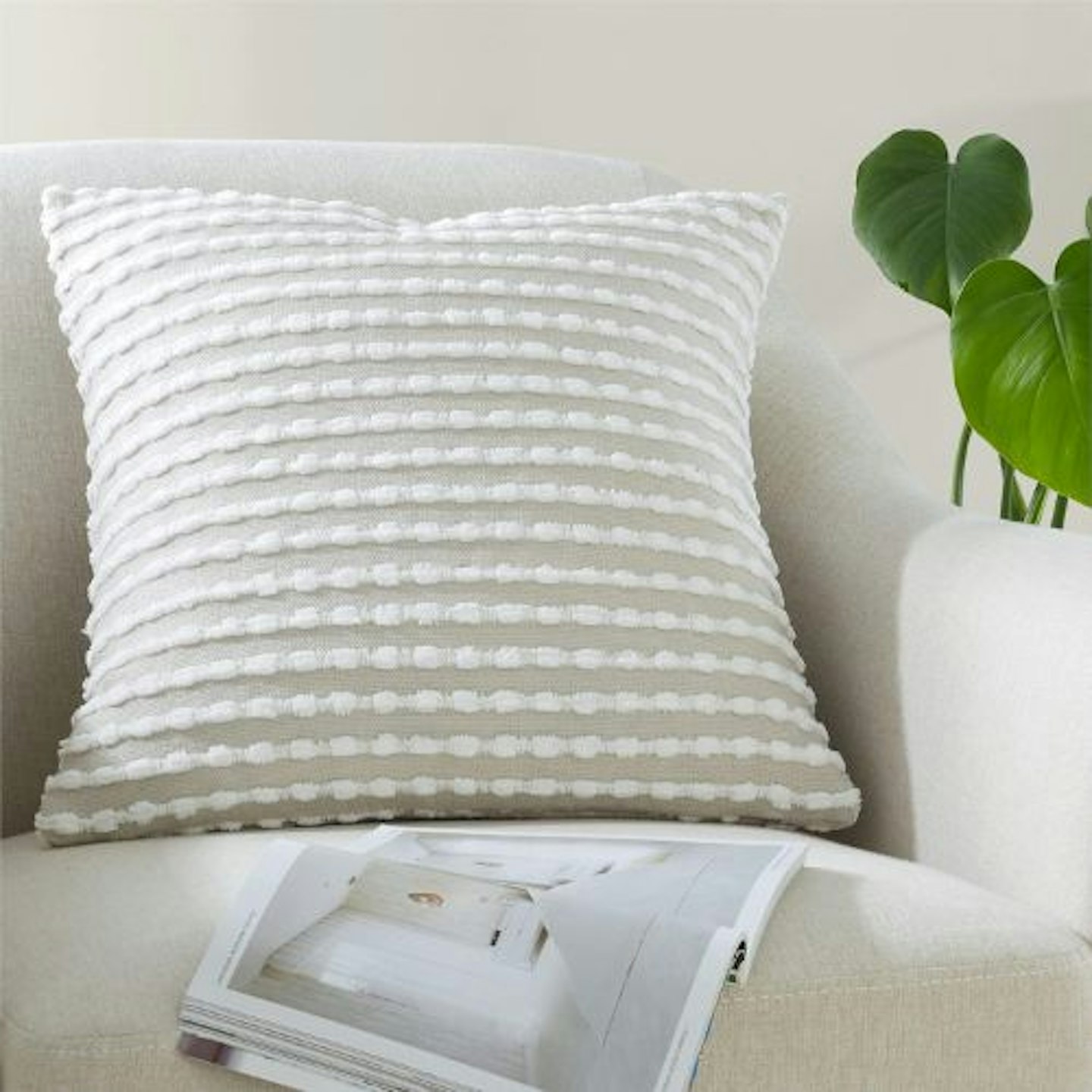 Catherine Lansfield Stab Stitch 43x43cm Cushion Cover