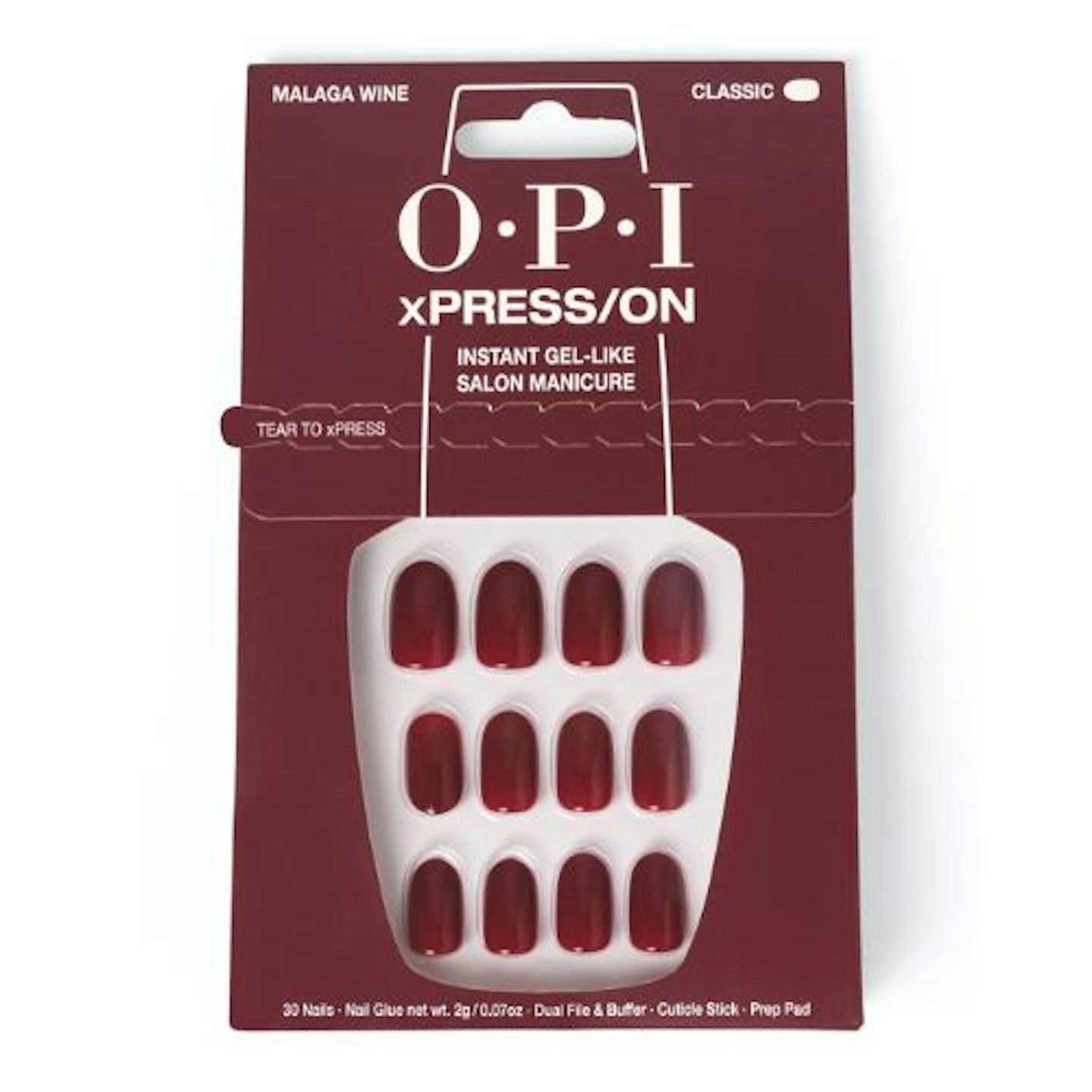 OPI XPRESS_ON Iconic Shades, Malaga Wine Nail Polish