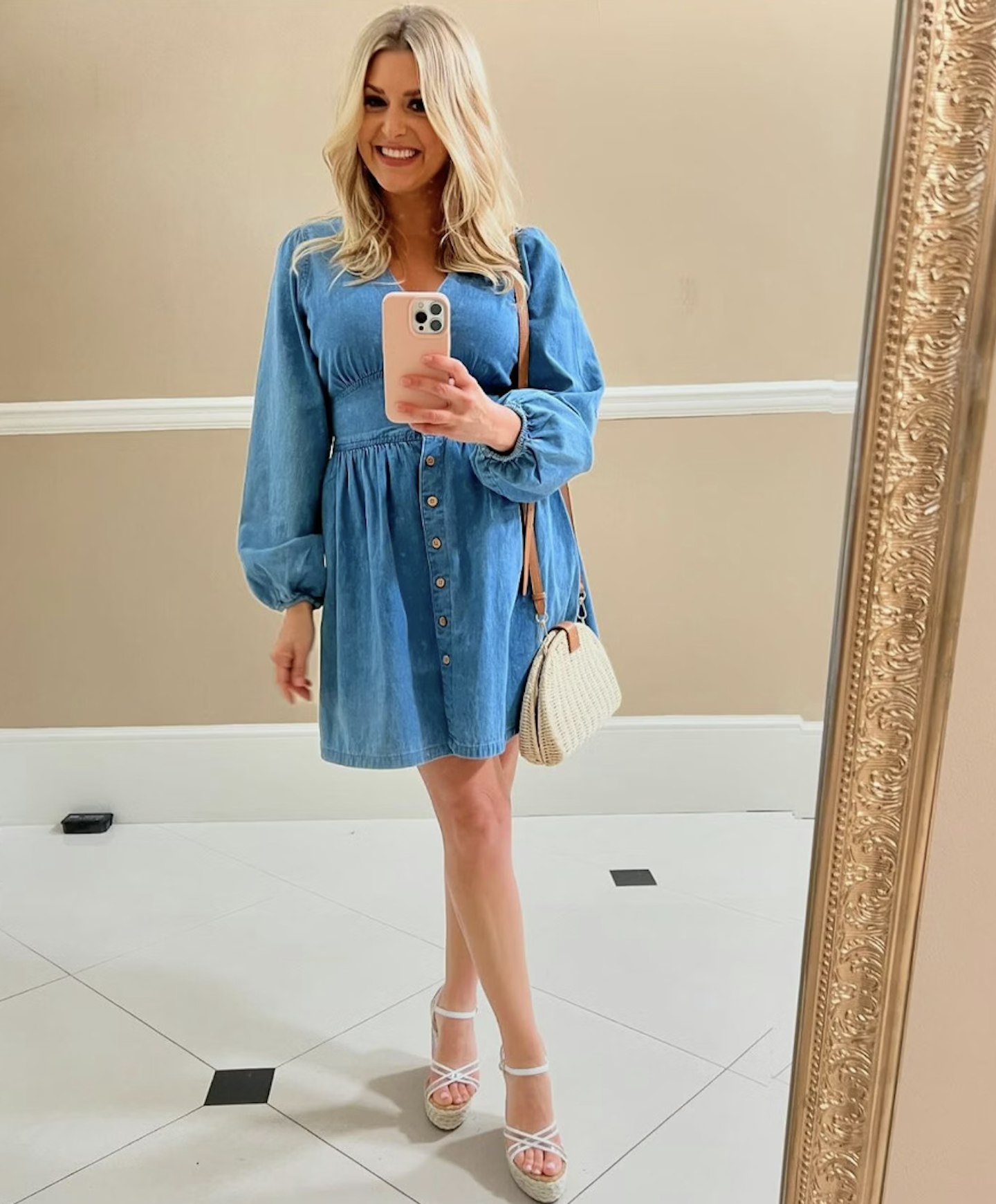 Anna's denim mini dress