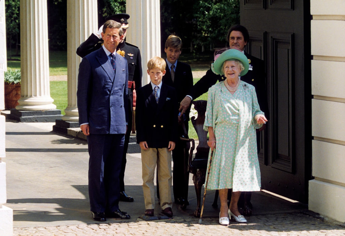 A young Harry with the Queen Mother