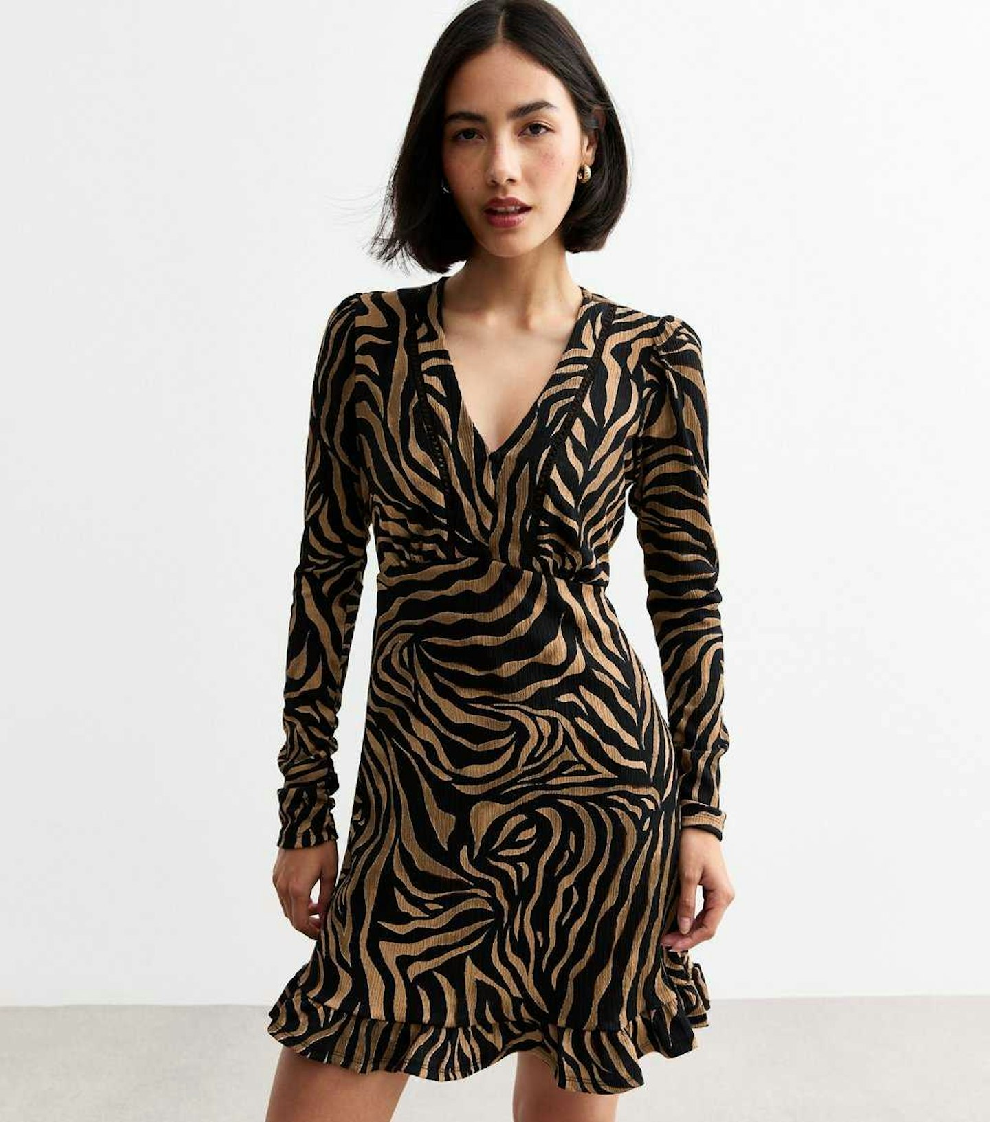 New Look  Zebra Print Long Sleeve Dress