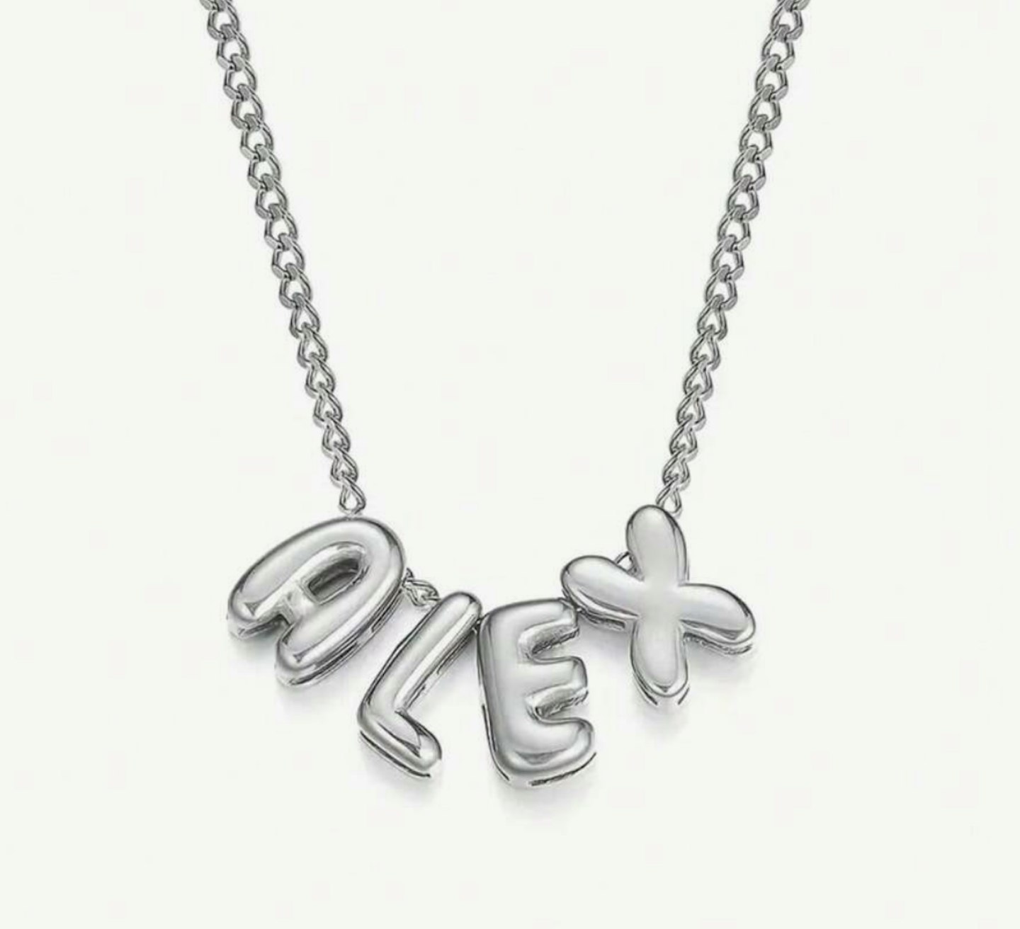 Shein 3D bubble name necklace