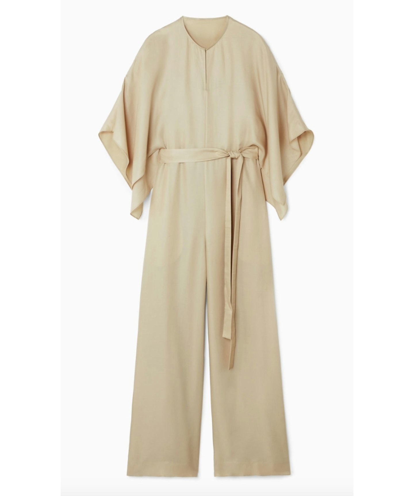 COS, Cape-Sleeve Twill Jumpsuit