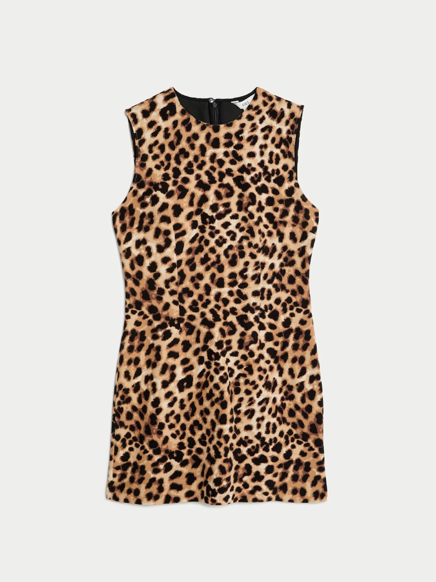 M&S Animal Print Round Neck Mini Shift Dress