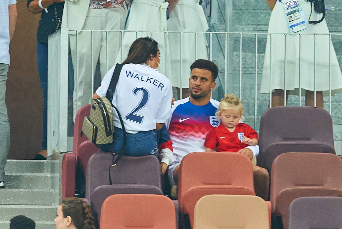 Annie Kilner and Kyle Walker at the 2018 FIFA World Cup