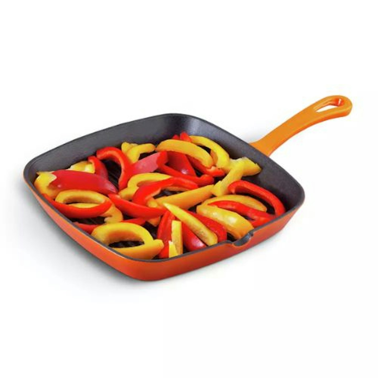 Habitat 23cm Cast Iron Griddle Pan - Orange