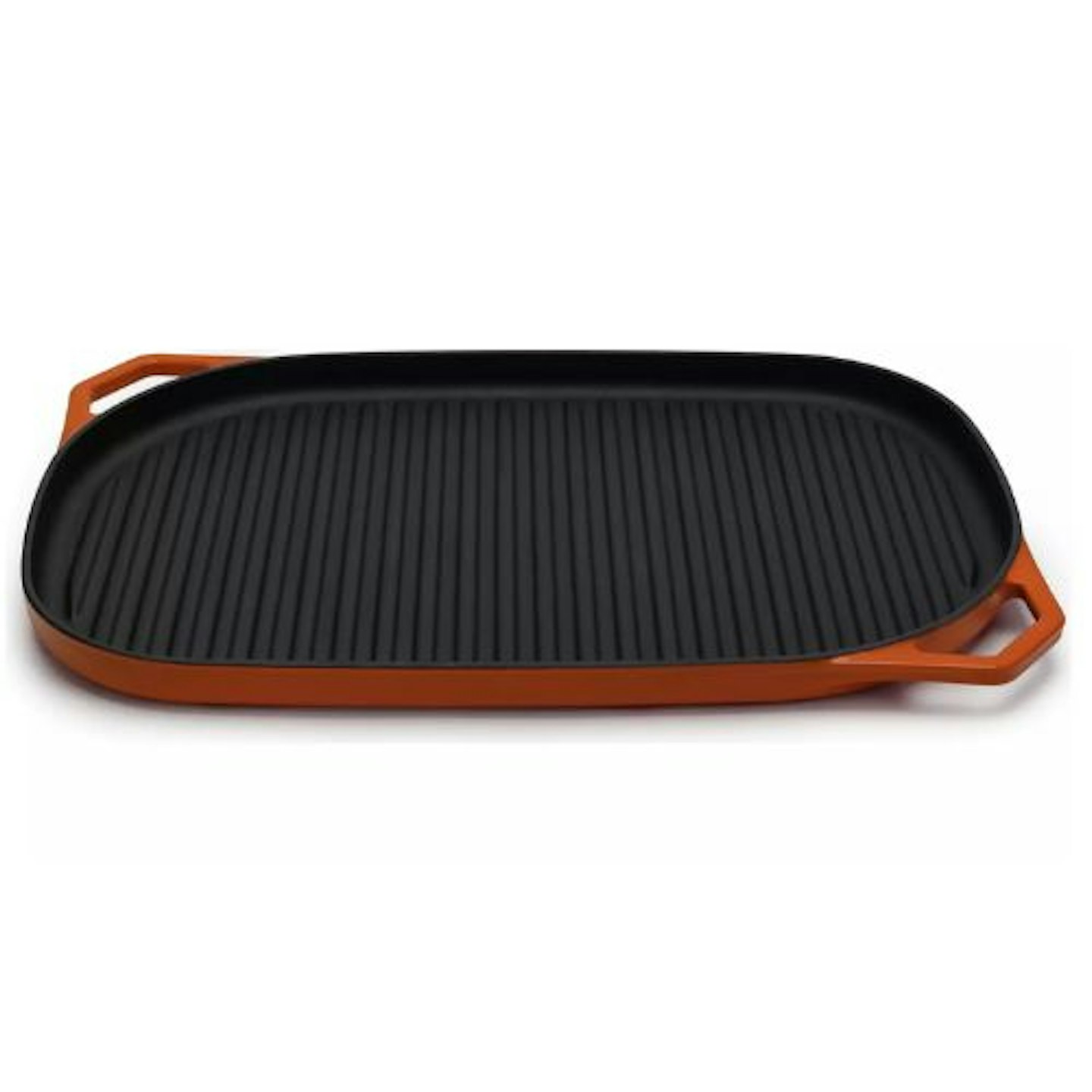 Habitat Large Cast Iron Grill Pan - Orange