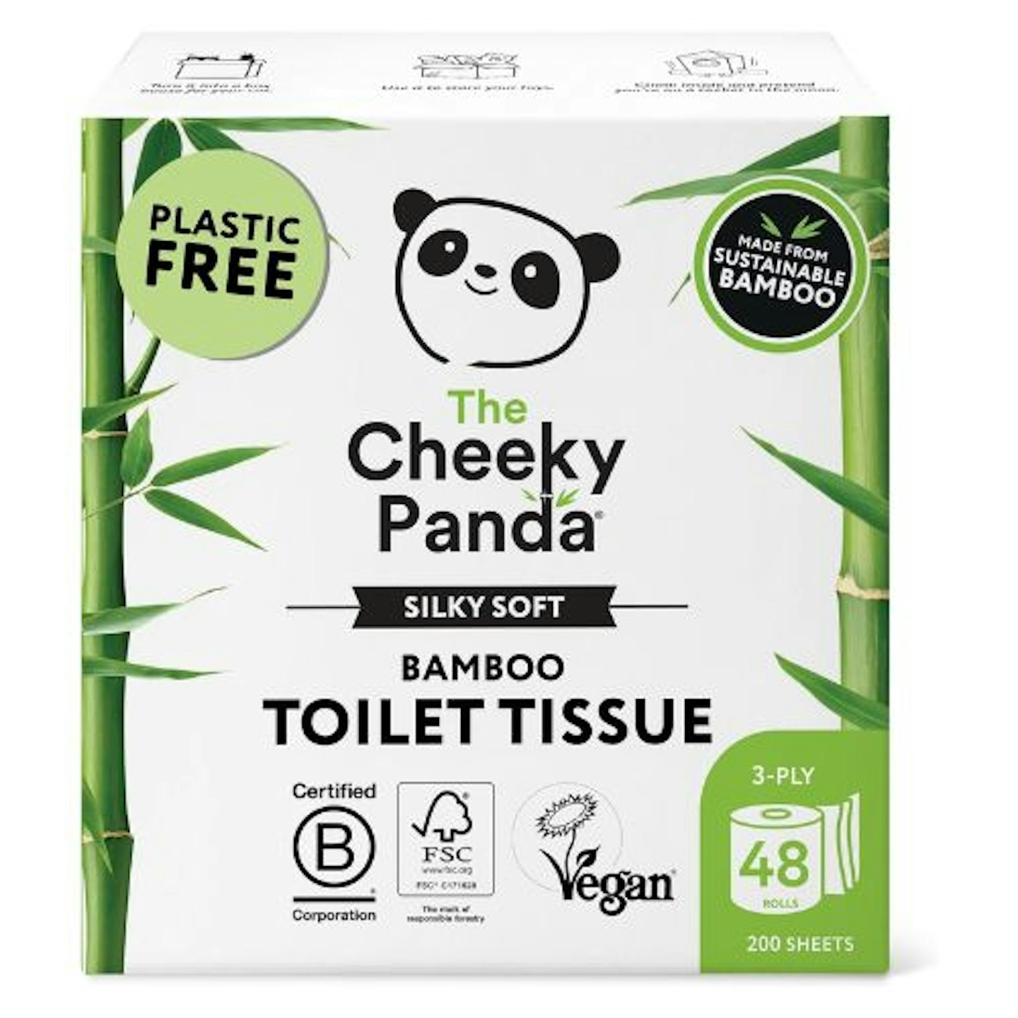 The Cheeky Panda Bamboo Toilet Roll - 48 Pack