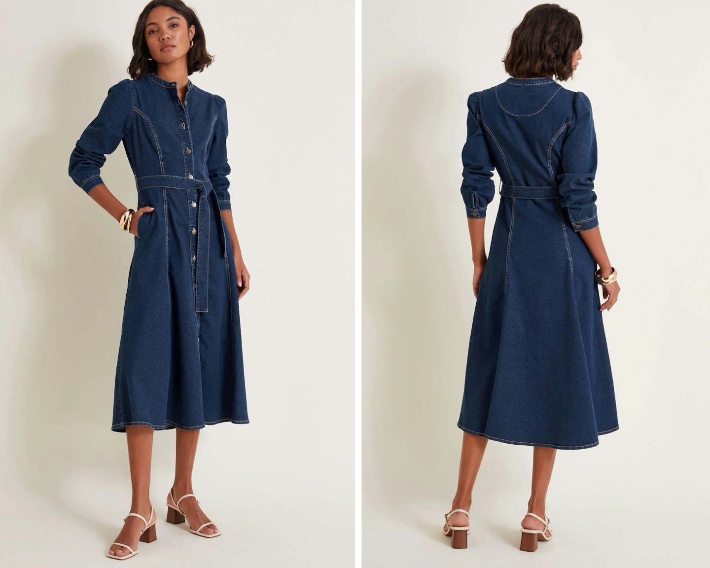 Monsoon Lulu Denim Dress Blue