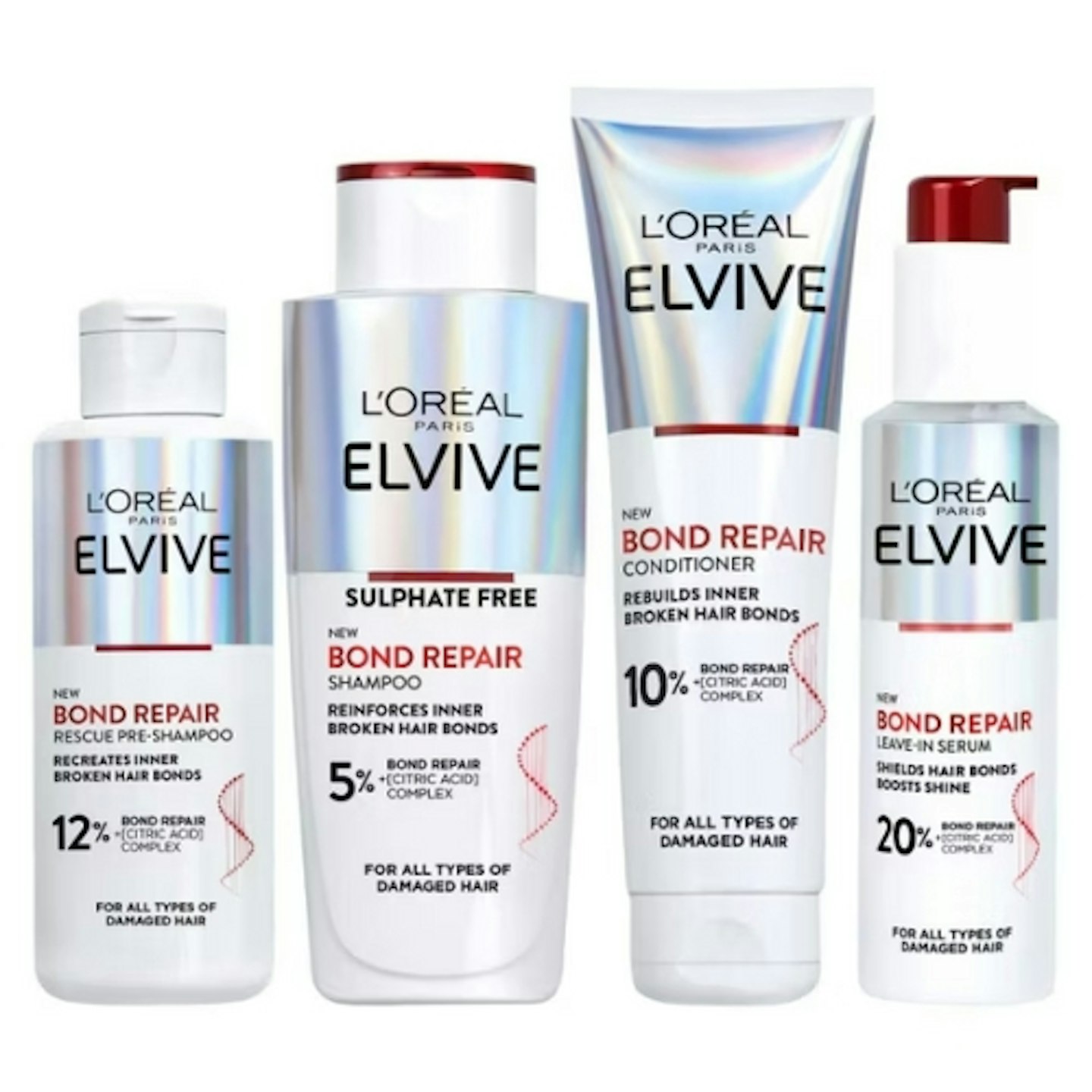 L’Oréal Paris Elvive Bond Repair Full Routine Bundle for Damaged Hair