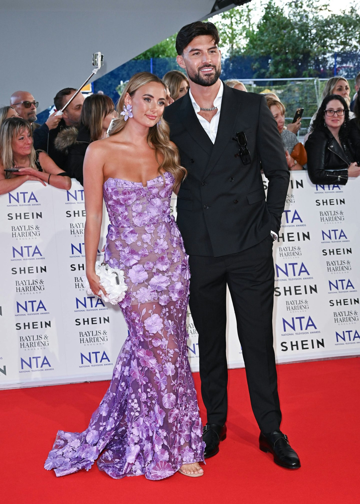 Millie Court and Liam Reardon on the red carpet at the 2024 National Television Awards