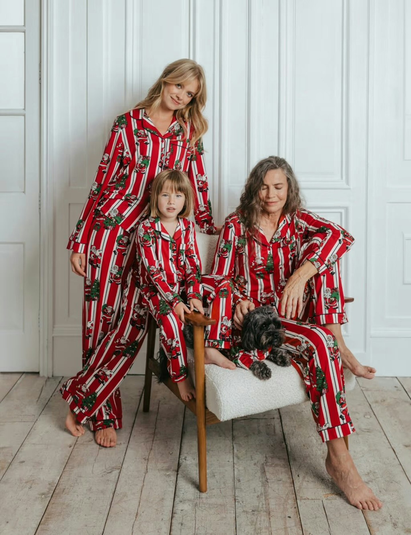 Chelsea Peers at M&S candy cane festive print pyjama set