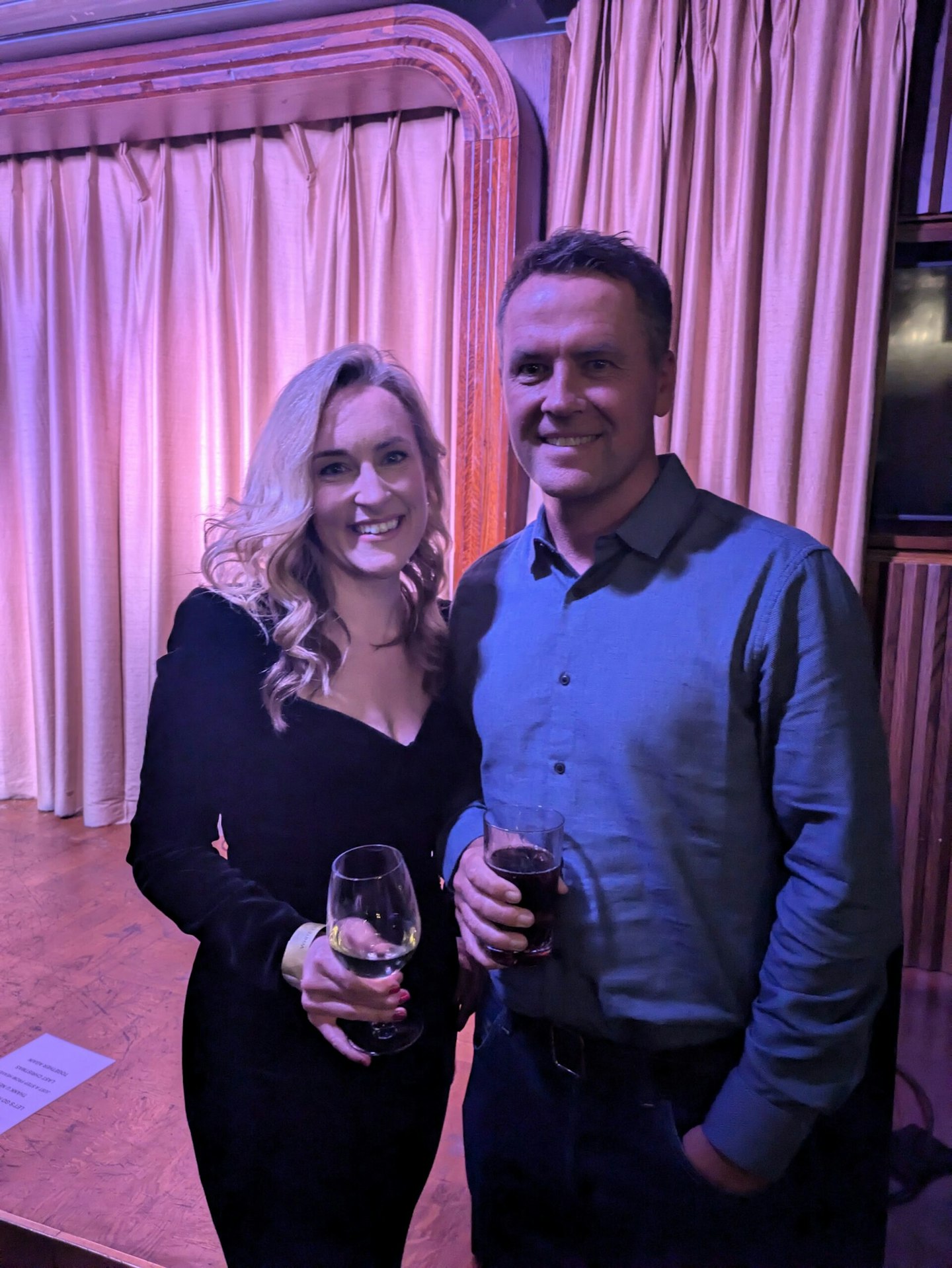 Closer editor Katie Banks with Michael Owen