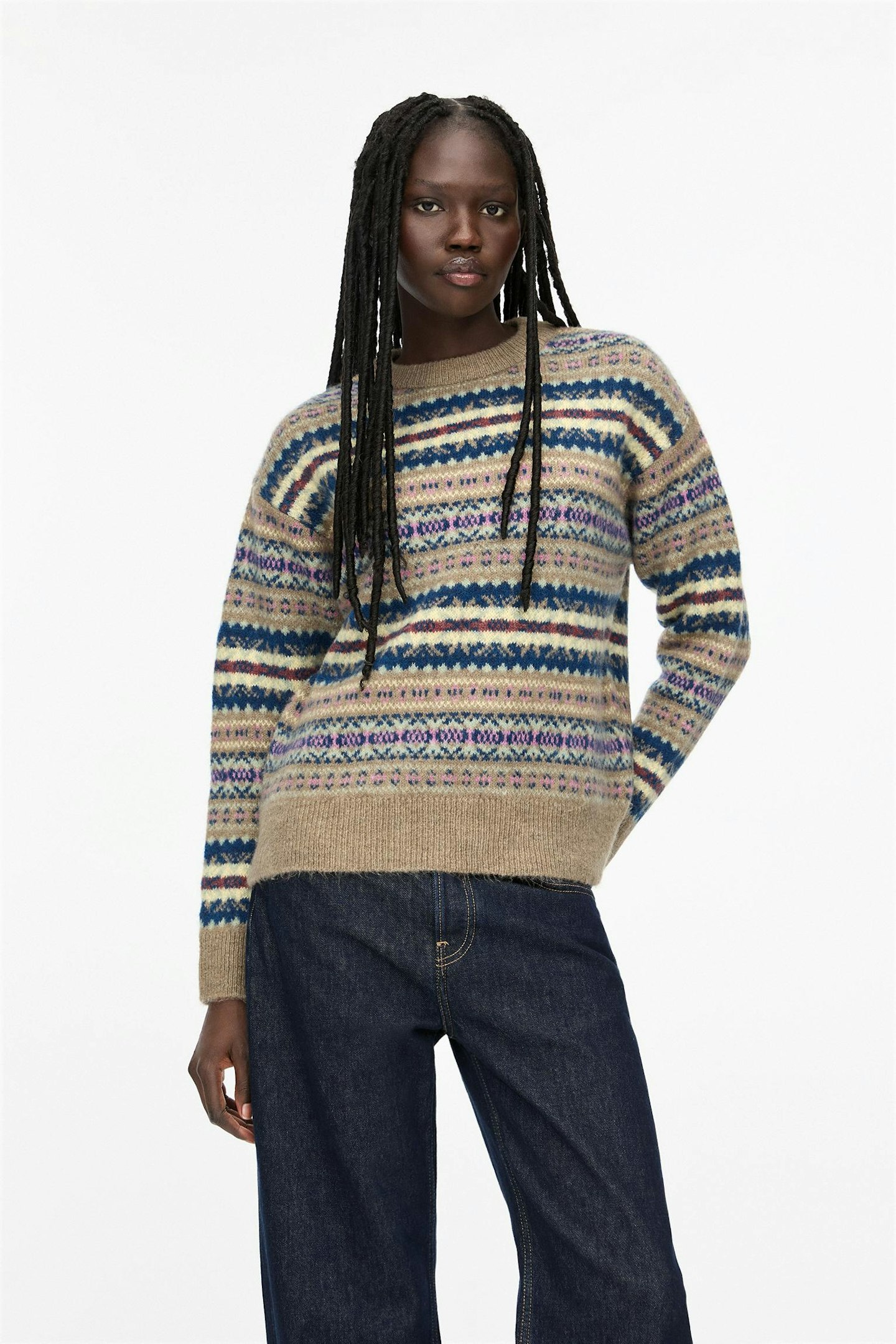 Pull & Bear Multicoloured Striped Sweater