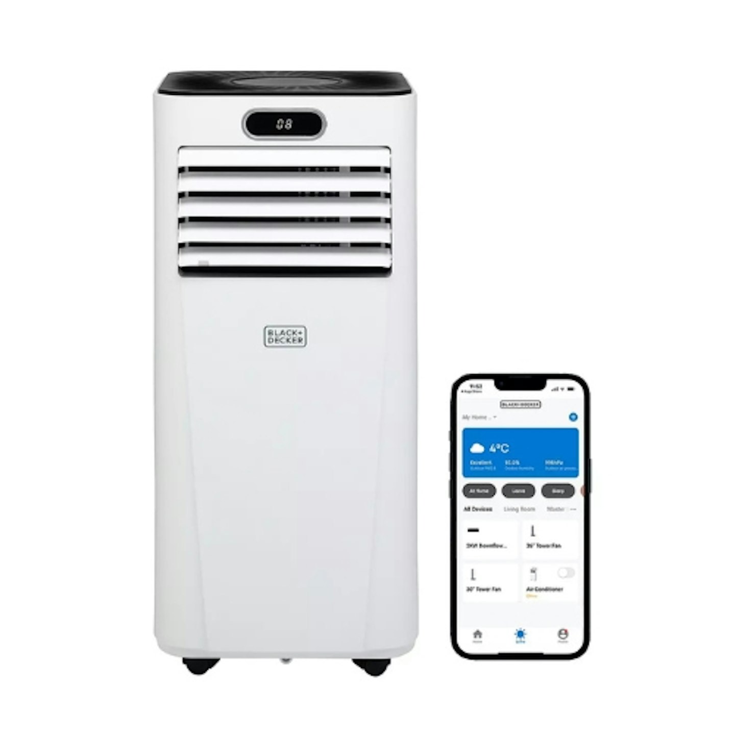 Black & Decker 5000 BTU Portable 3-in-1 Smart Air Conditioner, Dehumidifier & Cooling Fan