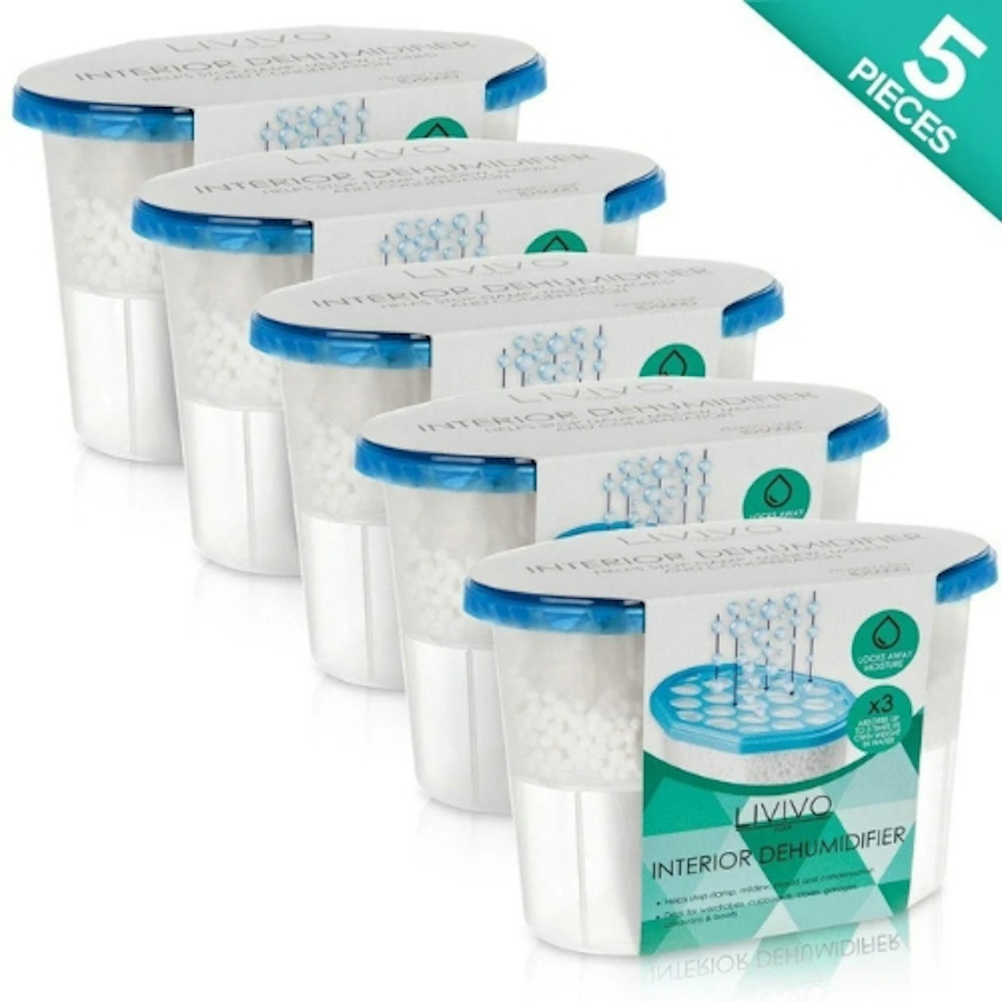 Pack of 500ml Interior Room Dehumidifiers 