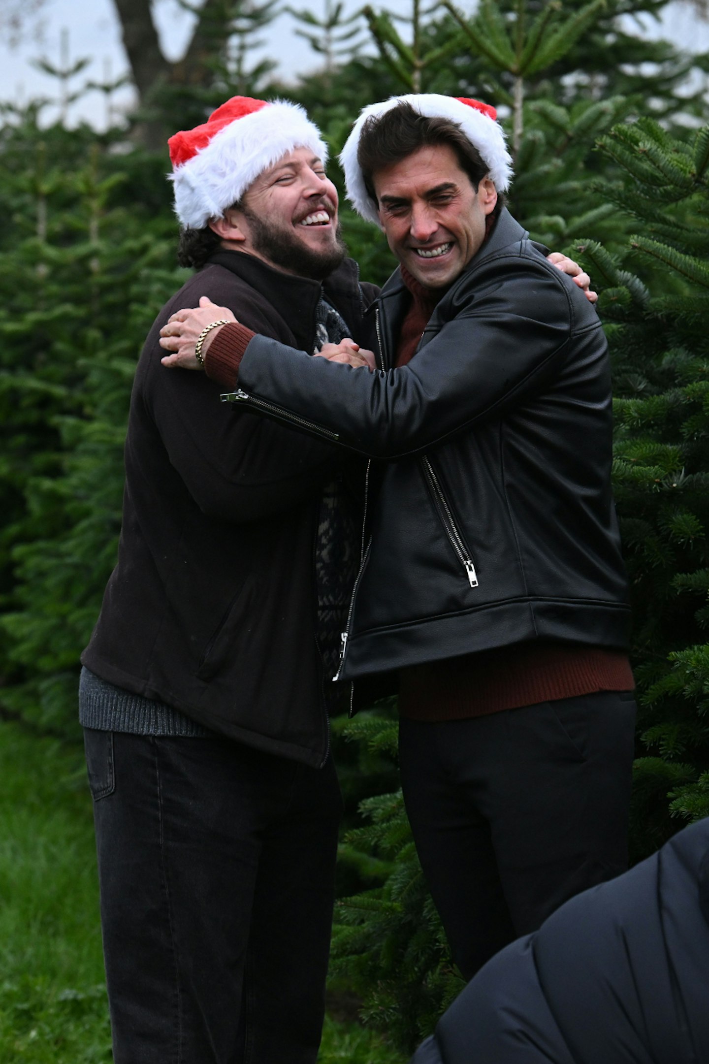 James Argent and Diags filming the TOWIE Christmas special