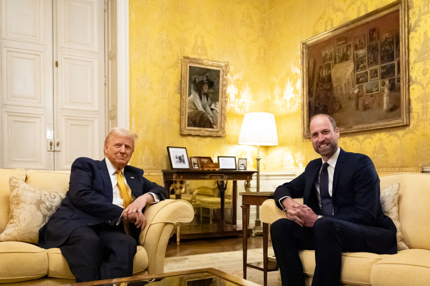 William and Trump at their meeting in Paris