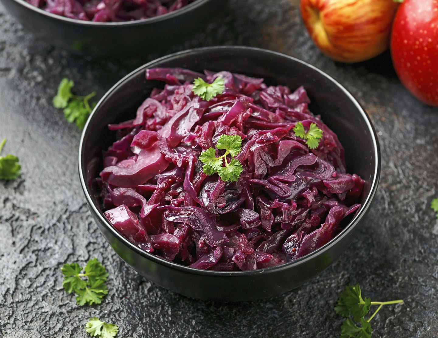 A plate of red cabbage