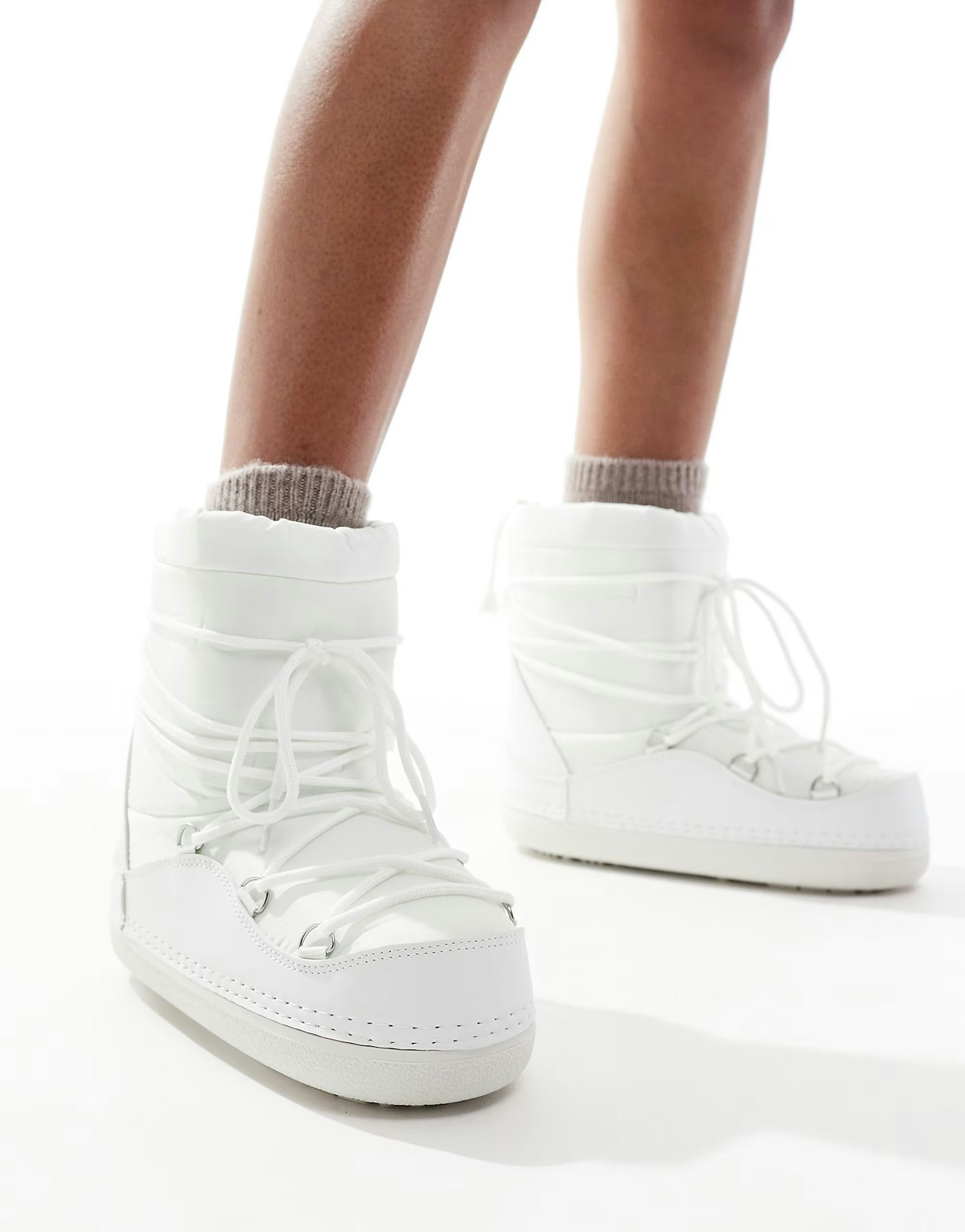 Asos SEQWL snow boots in white