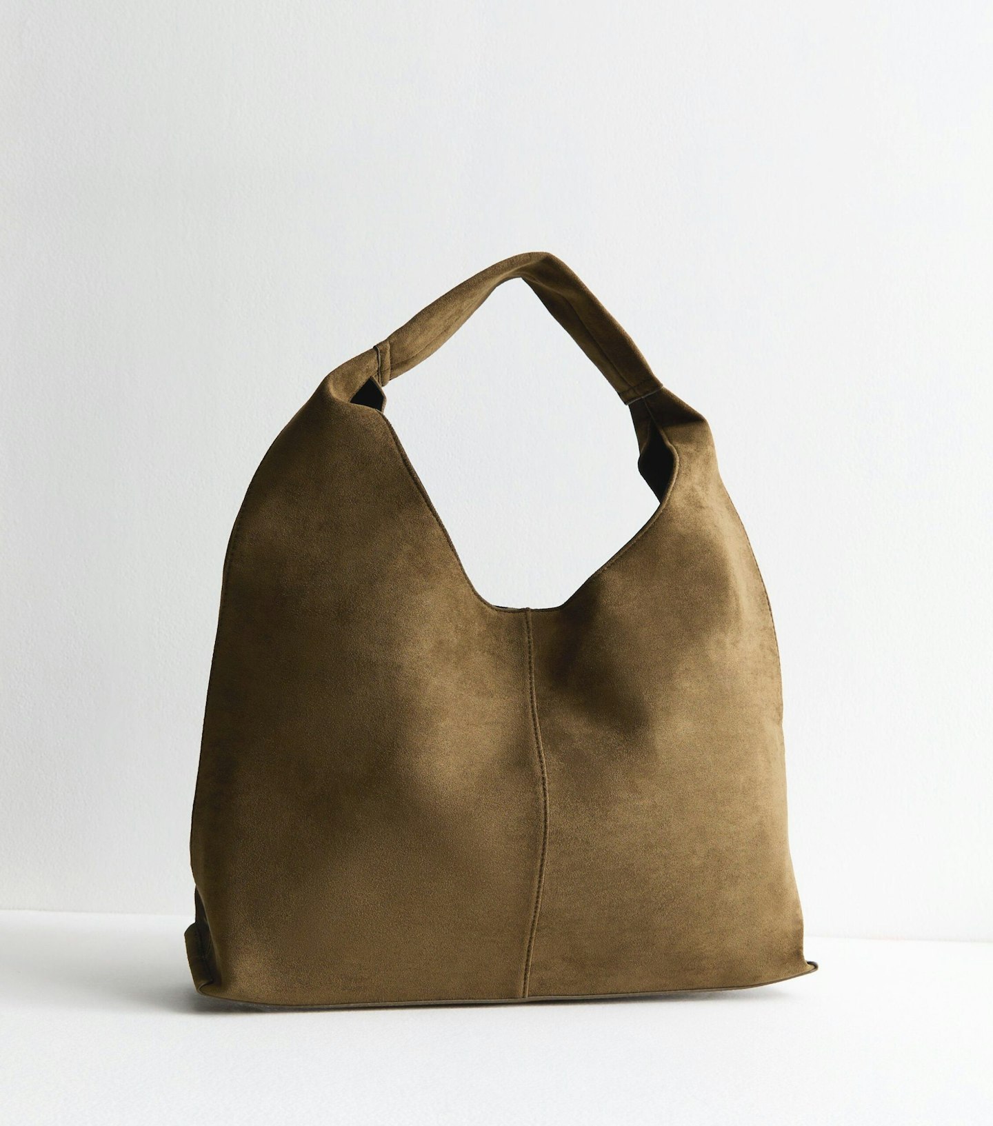 New Look Light Brown Faux Suede Shoulder Bag