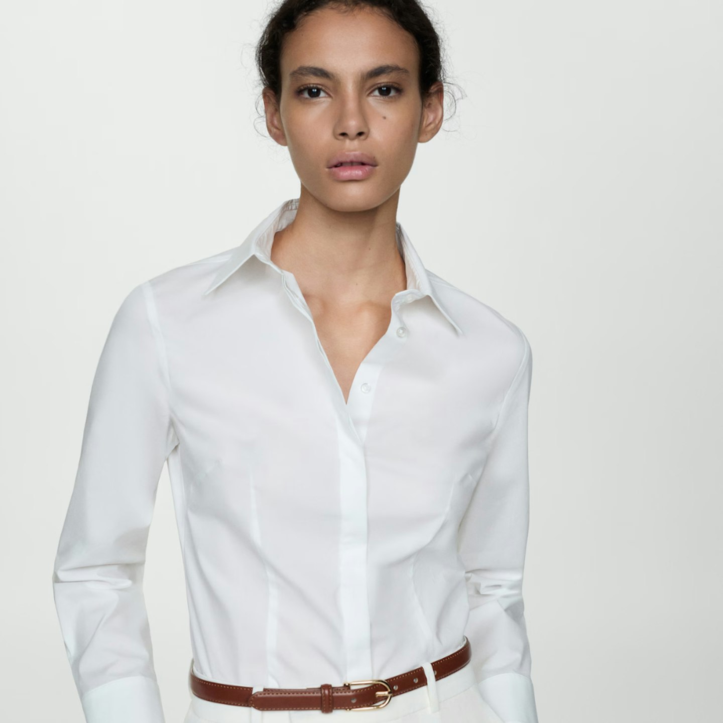 mango womens white shirt